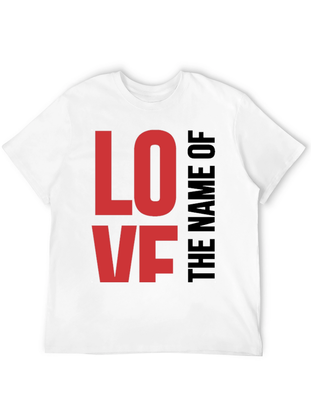 Love Graphic Black Tee for Men
