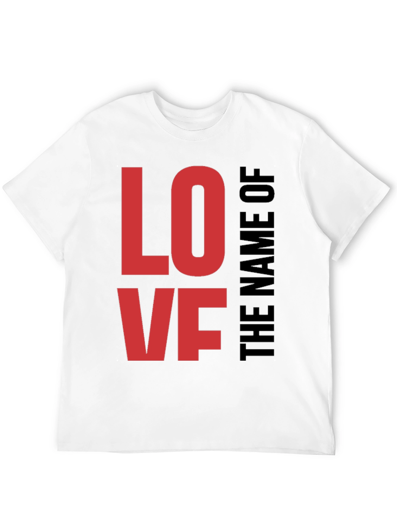 Love Graphic Black Tee for Men