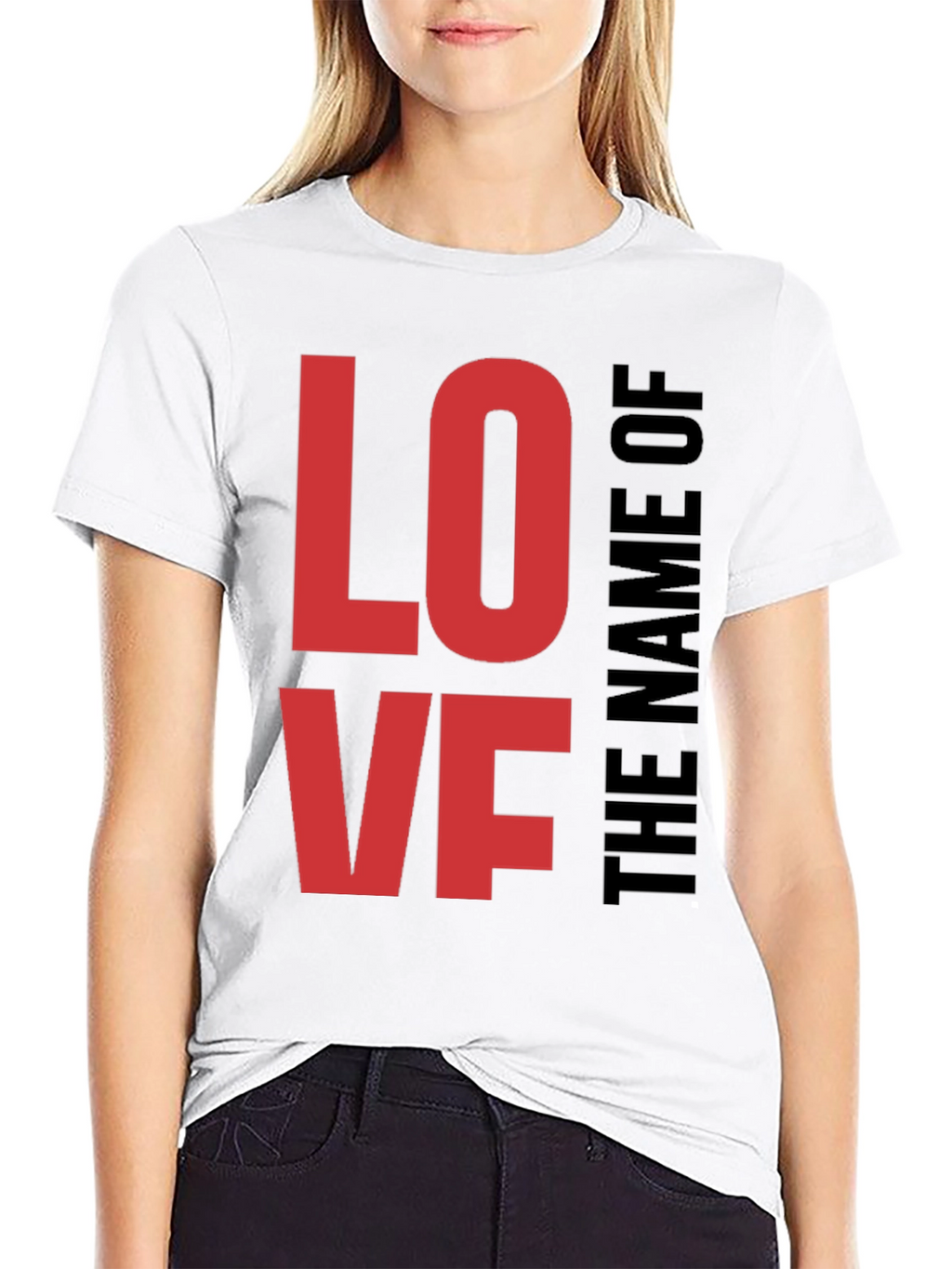 Love Graphic Black Tee for Men
