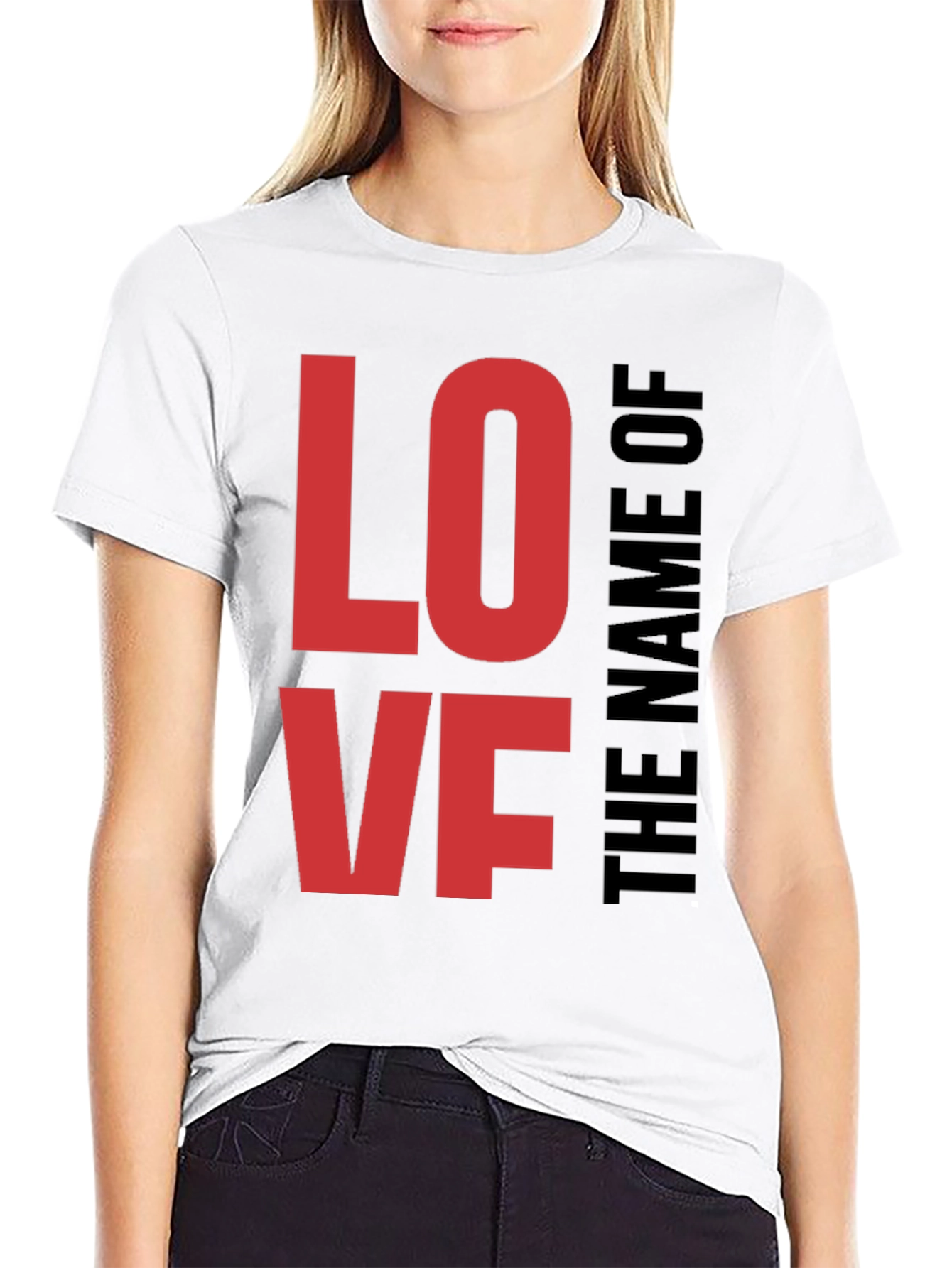 Love Graphic Black Tee for Men