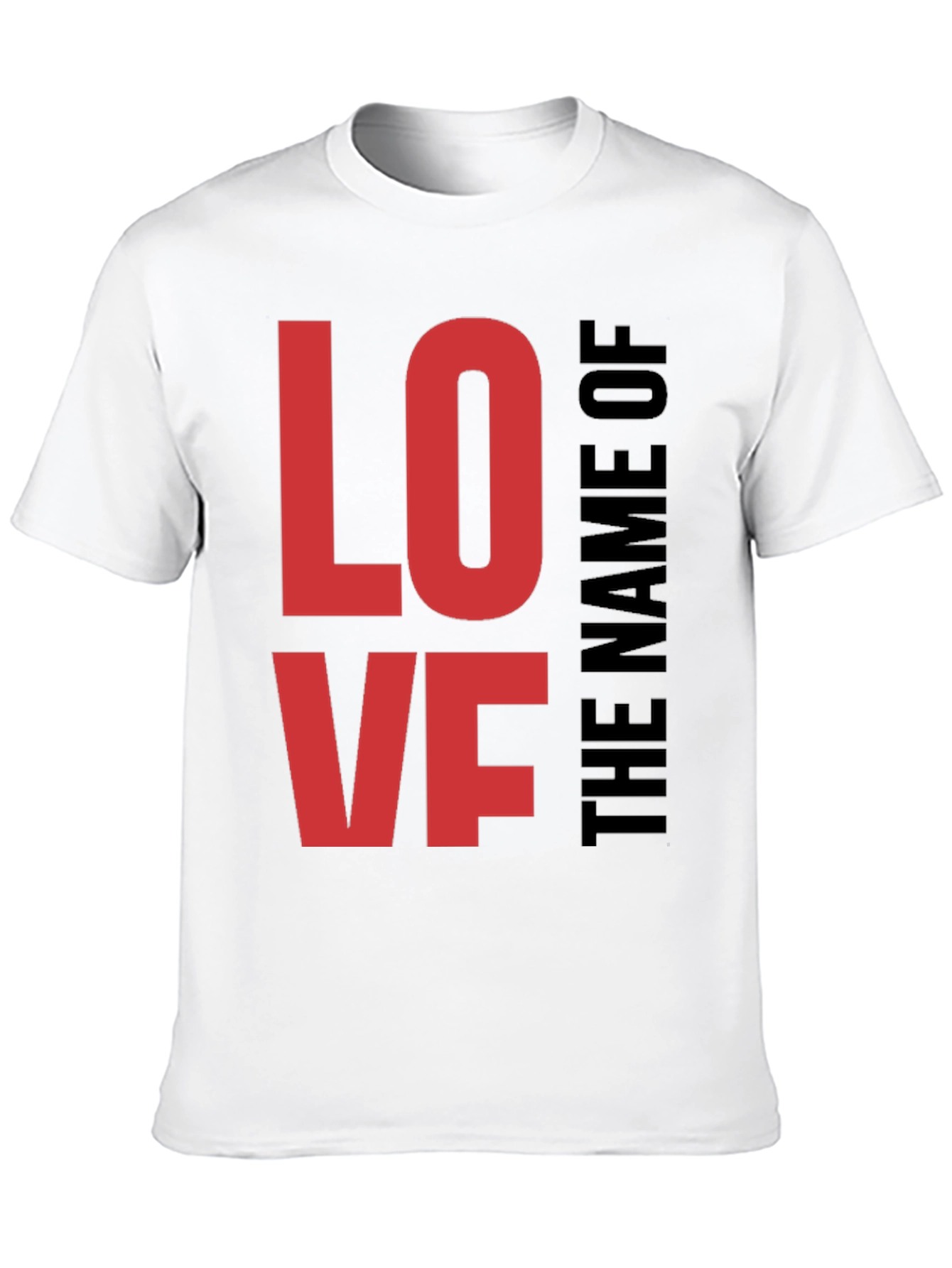 Love Graphic Black Tee for Men