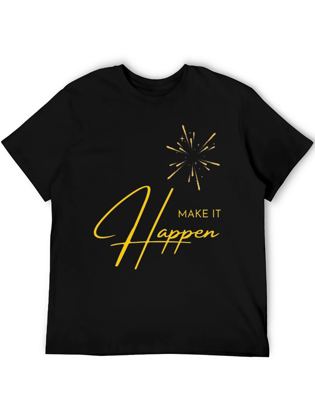 Make It Happen Graphic Tee - Stylish Black T-Shirt