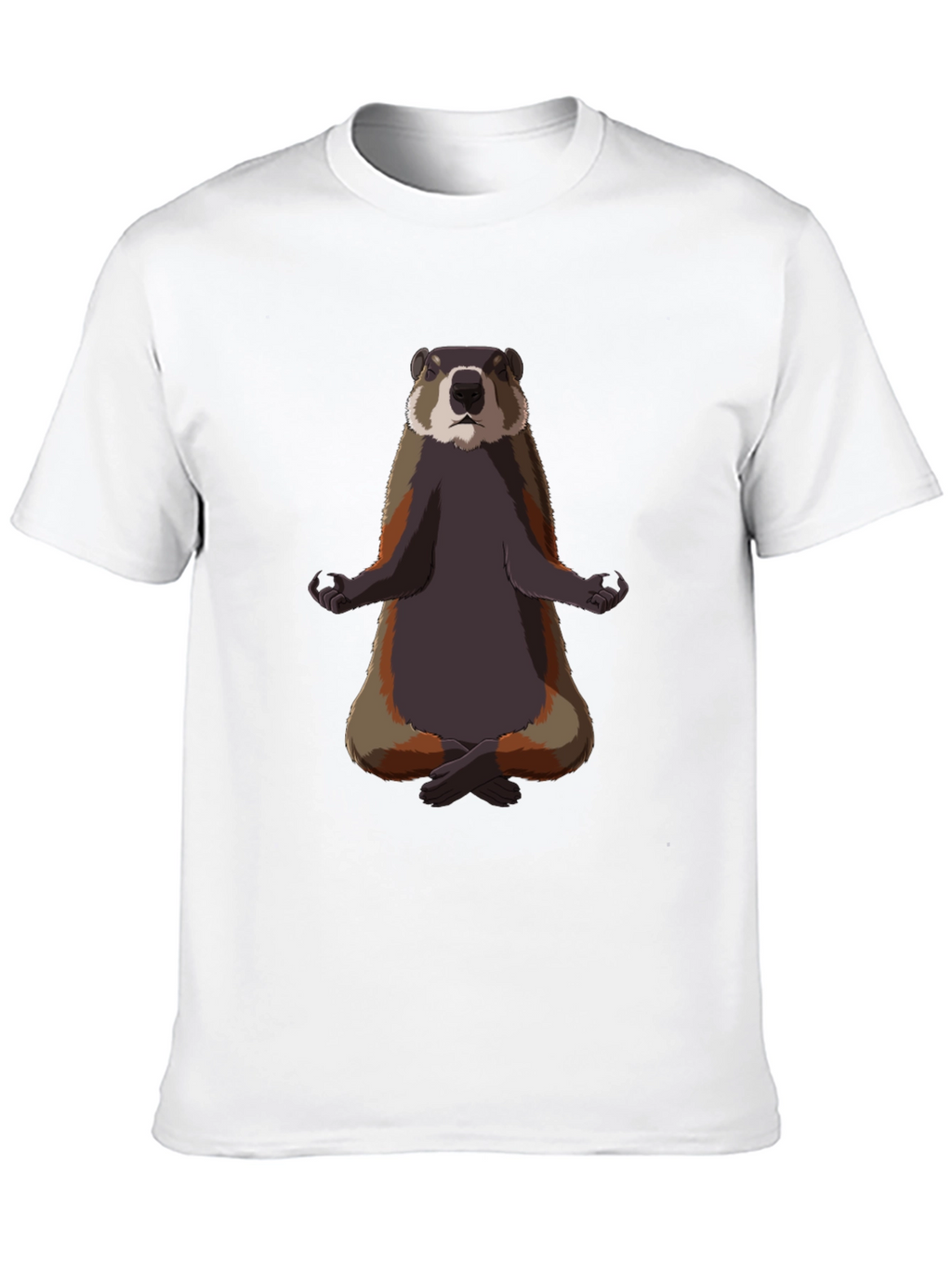 Meditating Marmot Graphic Tee - Zen Animal T-Shirt
