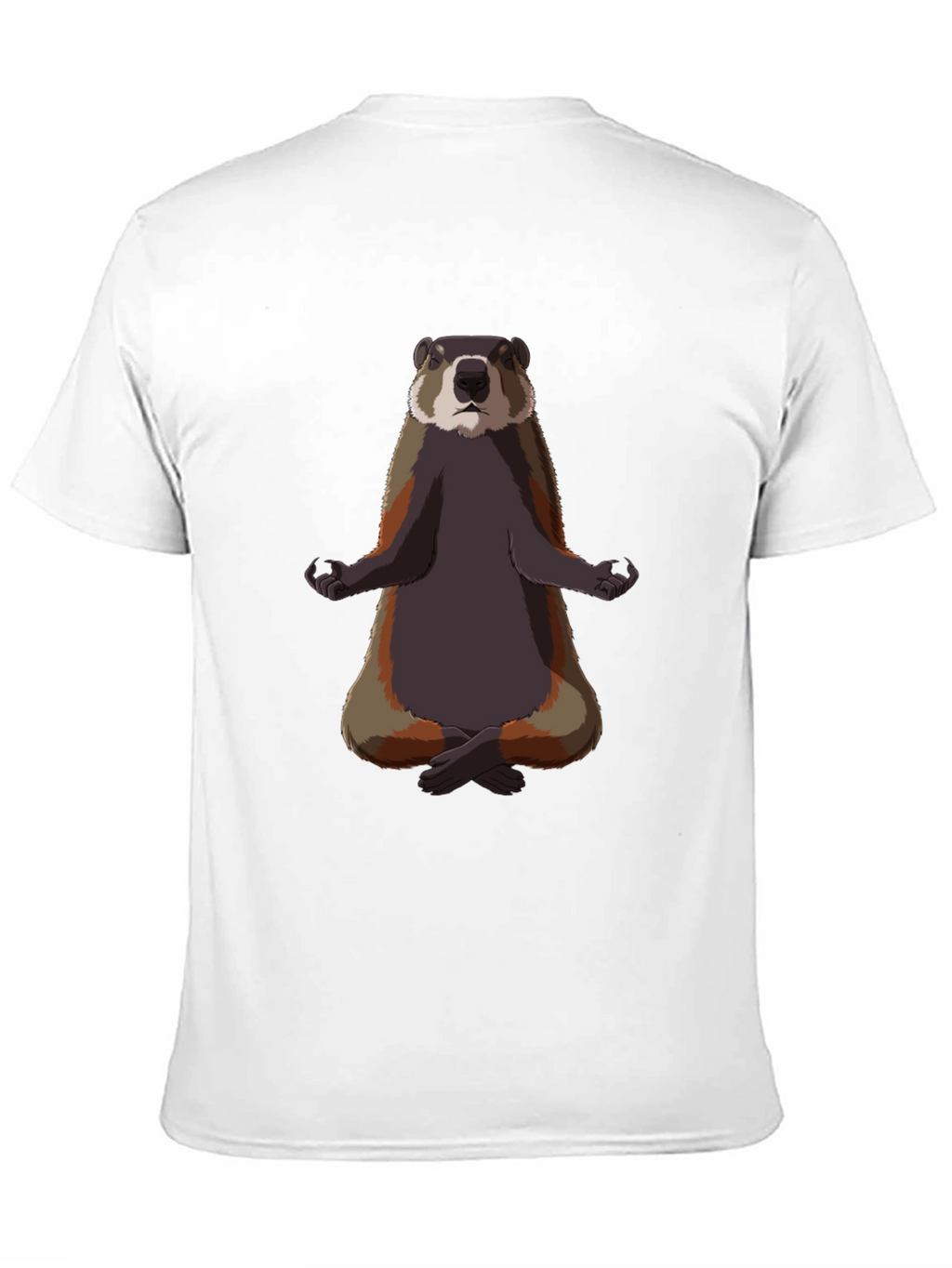 Meditating Marmot Graphic Tee - Zen Animal T-Shirt