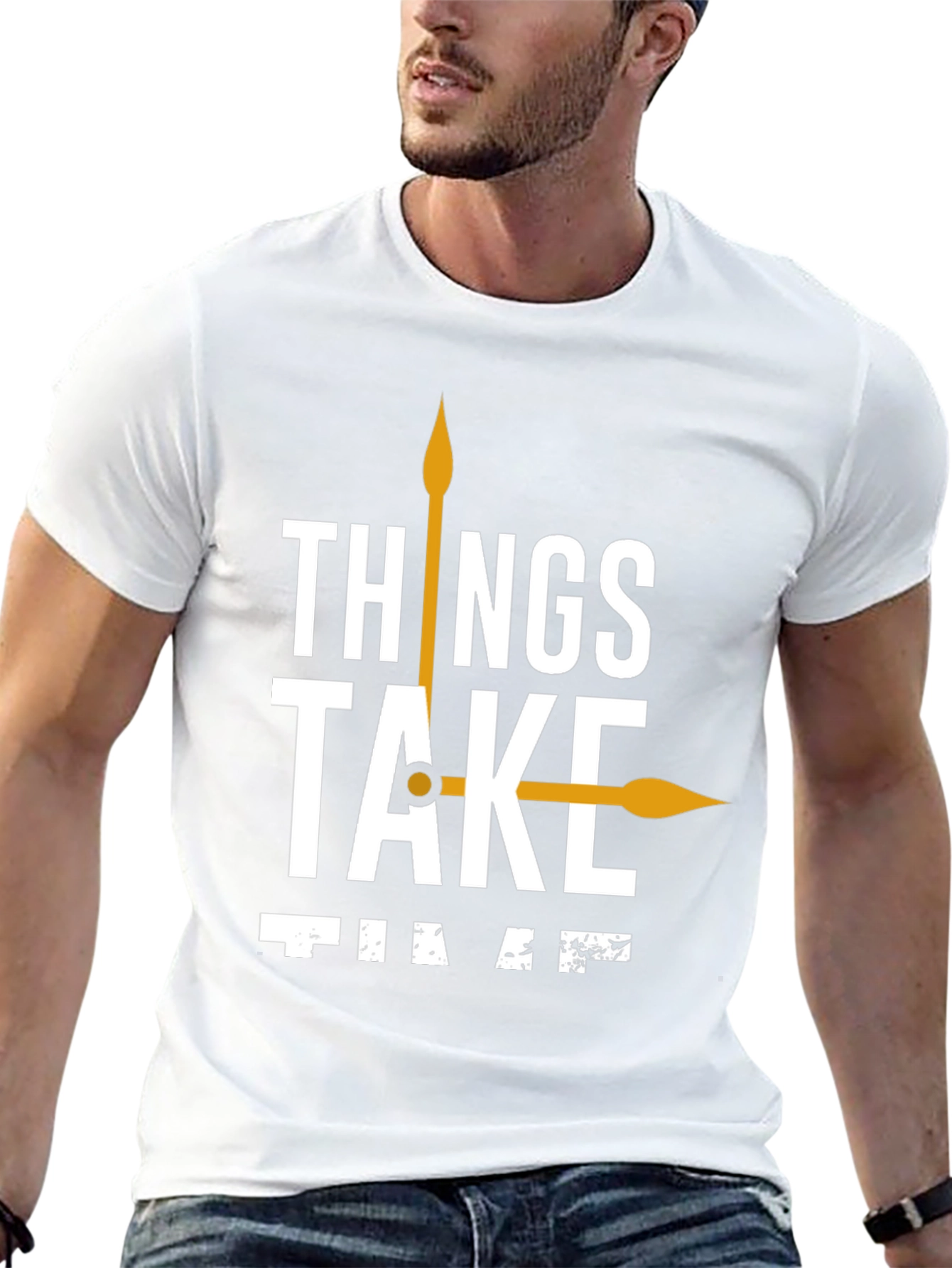 Things Take Time T-Shirt Black Casual Cotton Tee