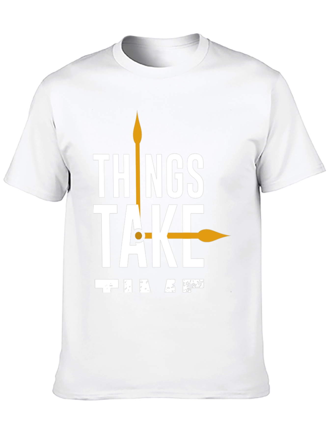 Things Take Time T-Shirt Black Casual Cotton Tee