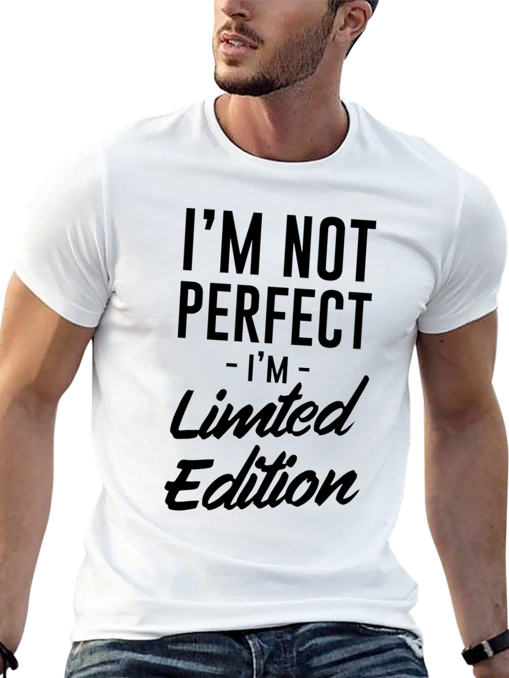 Im Not Perfect Limited Edition Mens Black T-Shirt