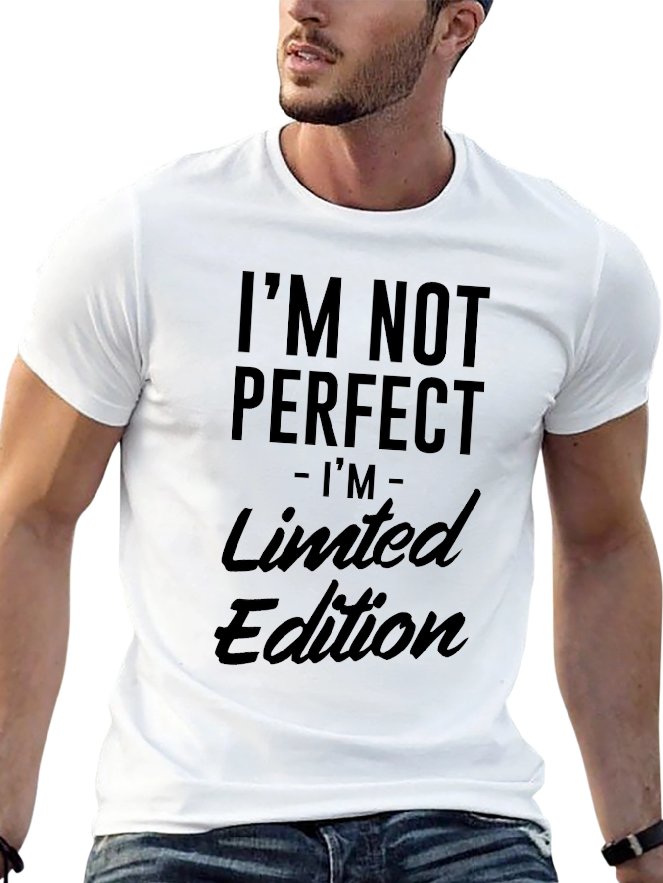 Im Not Perfect Limited Edition Mens Black T-Shirt