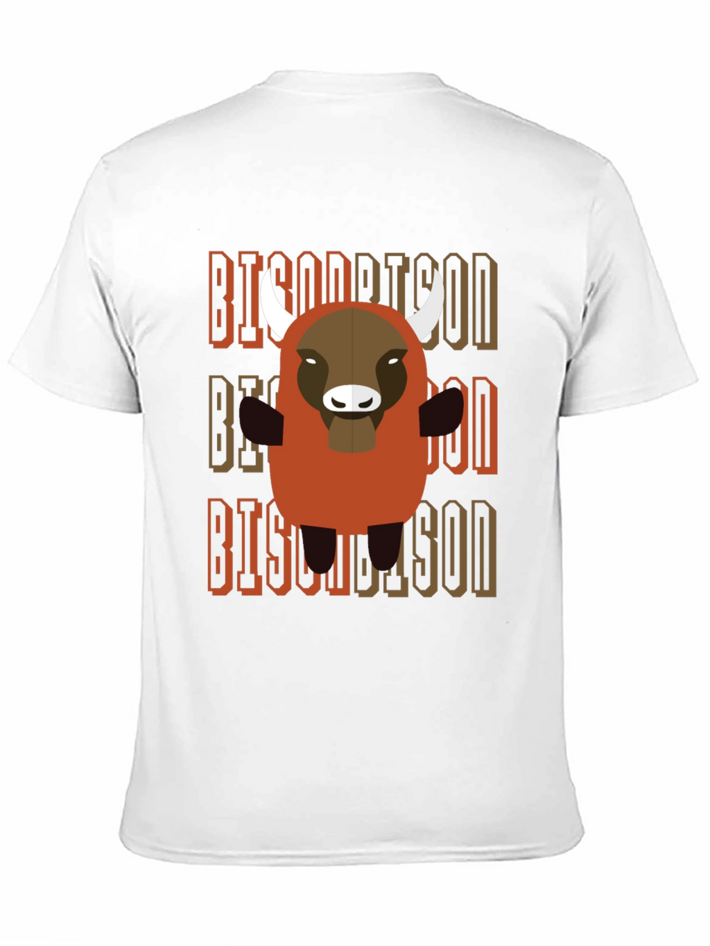 Cartoon Bison Graphic T-Shirt