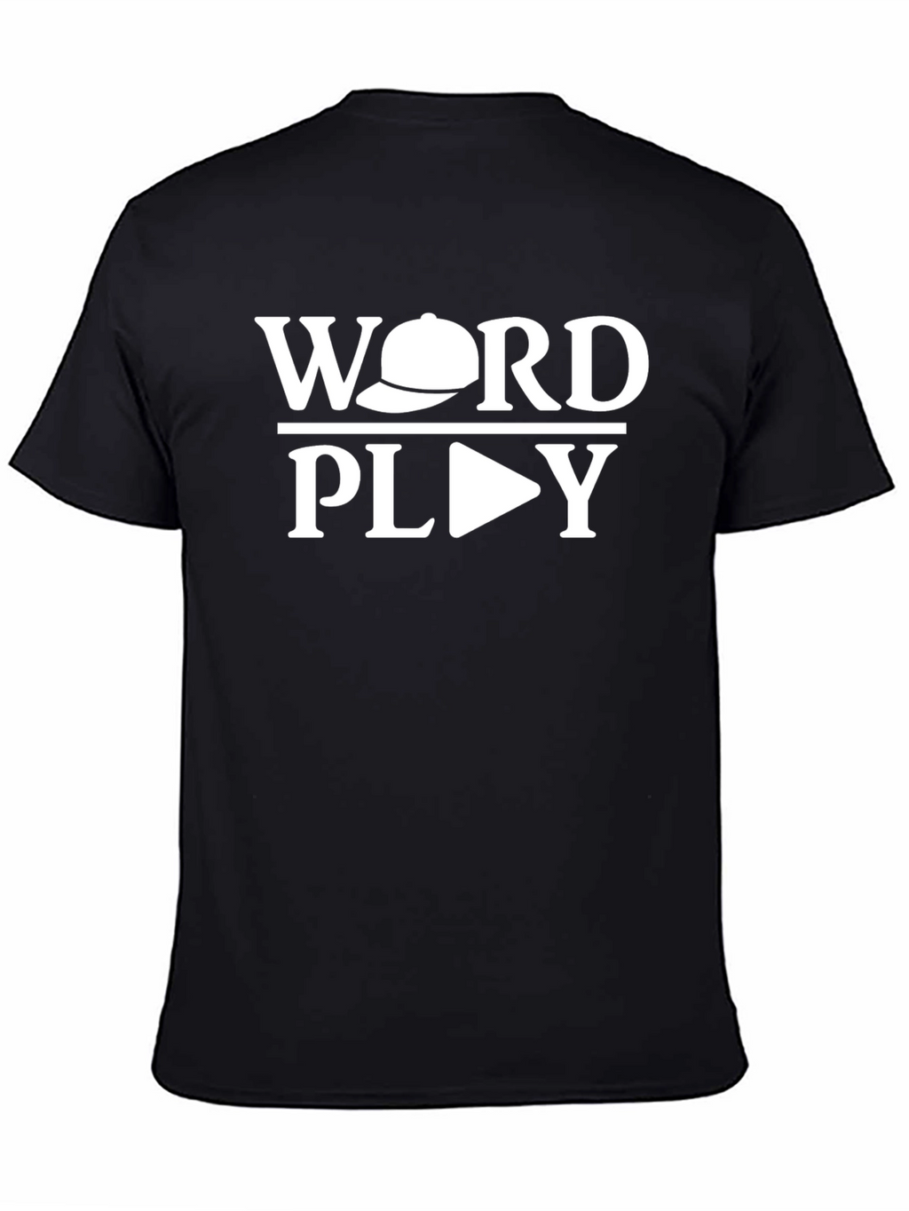 Word Play Graphic Tee - Black Cotton T-Shirt