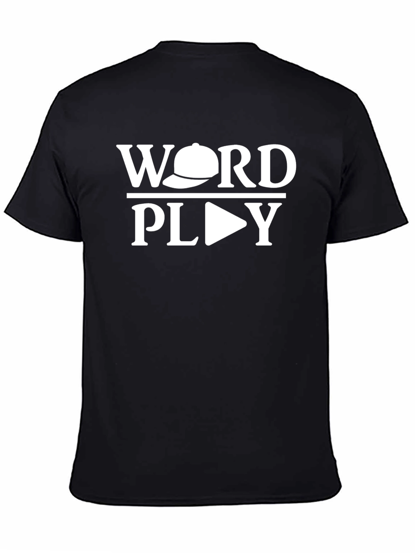 Word Play Graphic Tee - Black Cotton T-Shirt