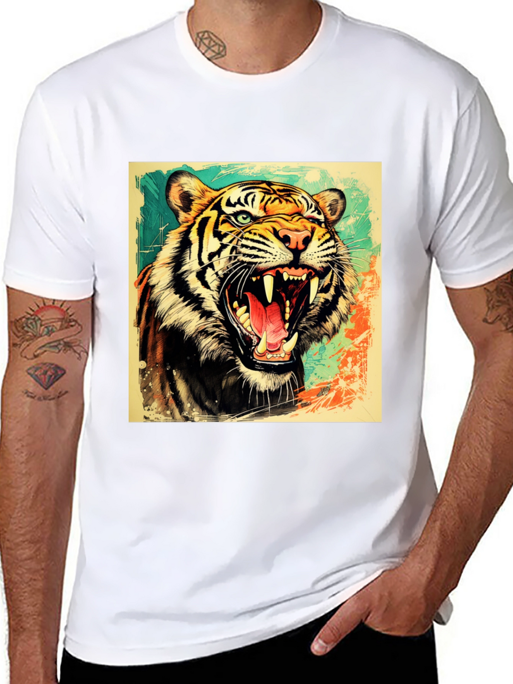 Roaring Tiger Graphic T-Shirt - Bold Wildlife Tee