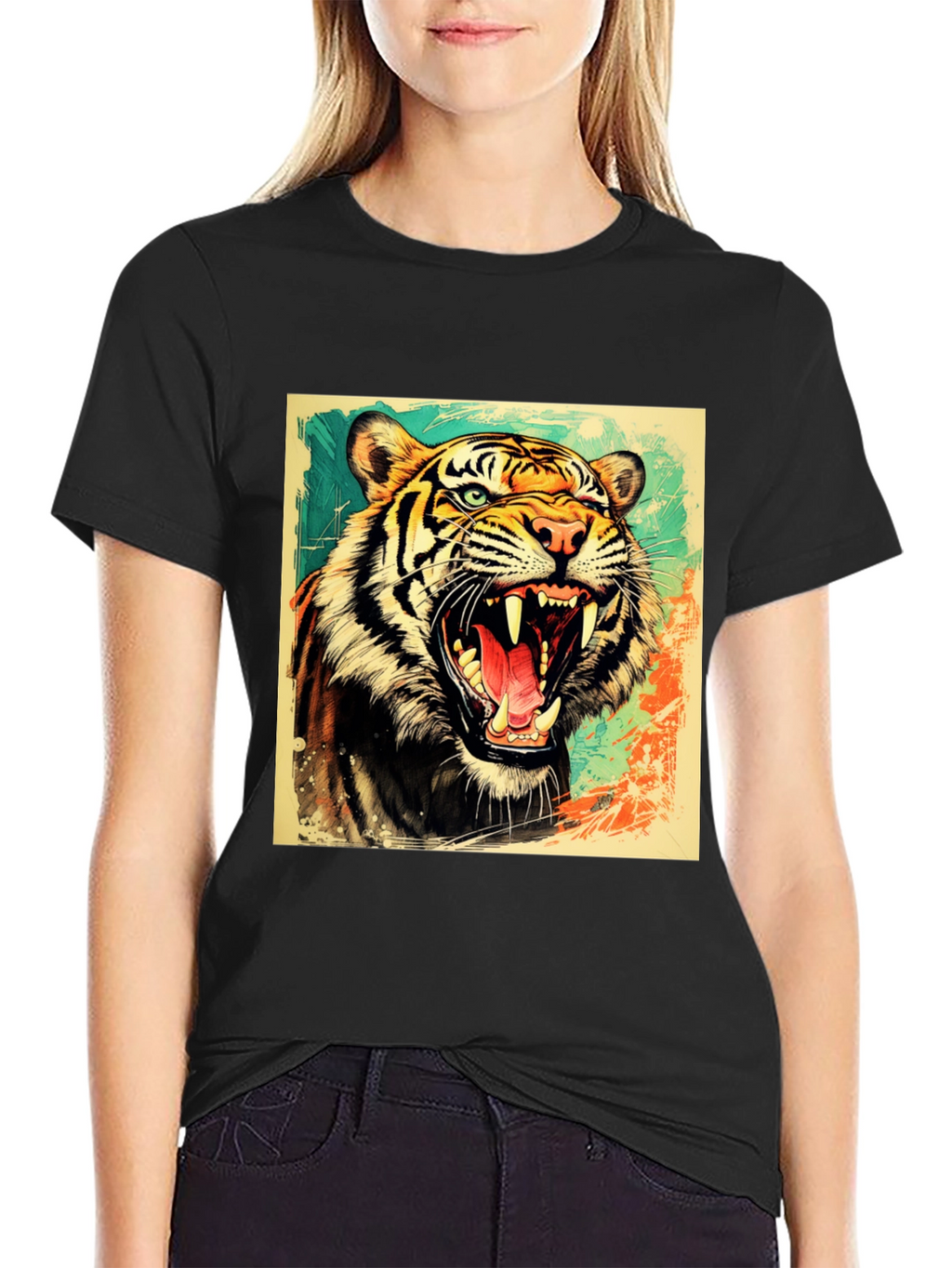 Roaring Tiger Graphic T-Shirt - Bold Wildlife Tee