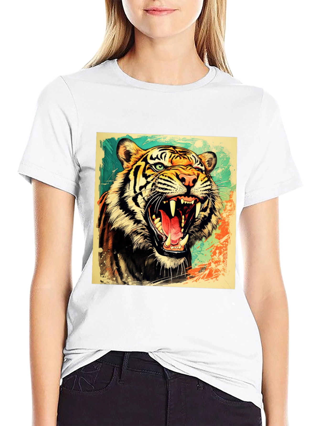 Roaring Tiger Graphic T-Shirt - Bold Wildlife Tee