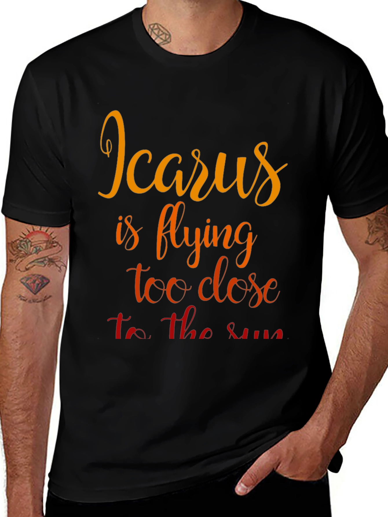 Icarus T-Shirt: Flying Too Close to the Sun