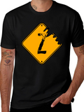 Distressed Number 1 Graphic Tee - Black Cotton