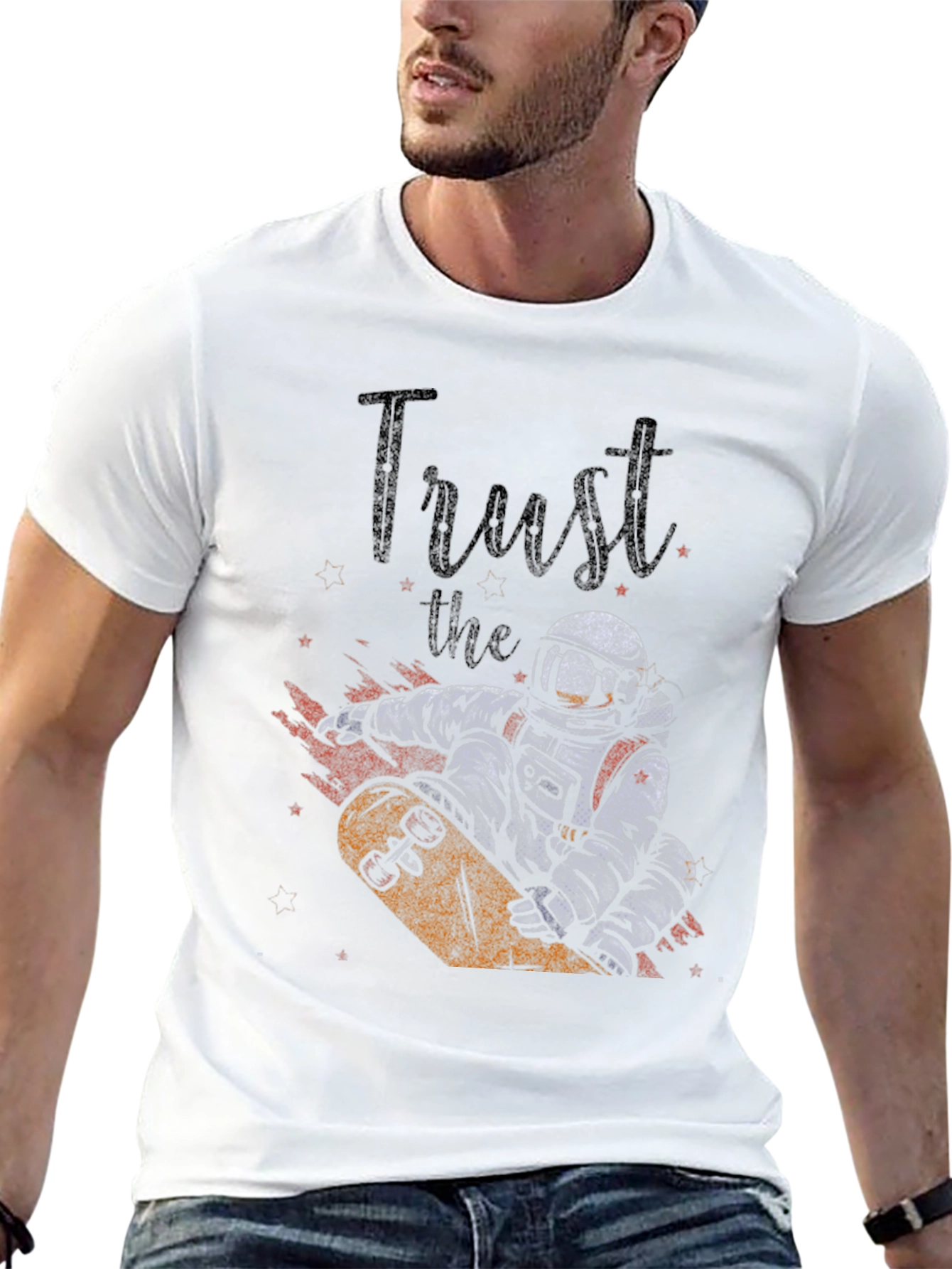 Trust the Process T-Shirt - Astronaut Skateboard