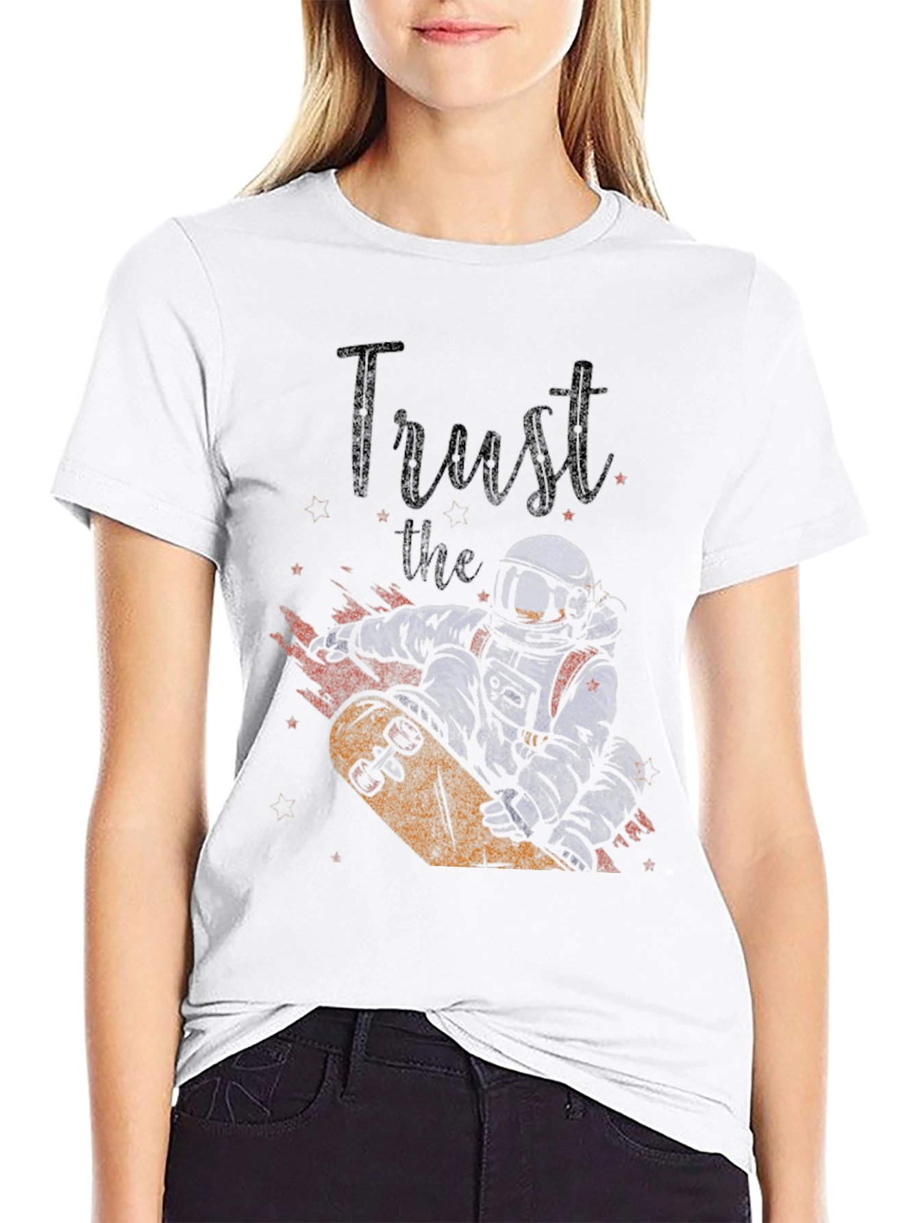 Trust the Process T-Shirt - Astronaut Skateboard