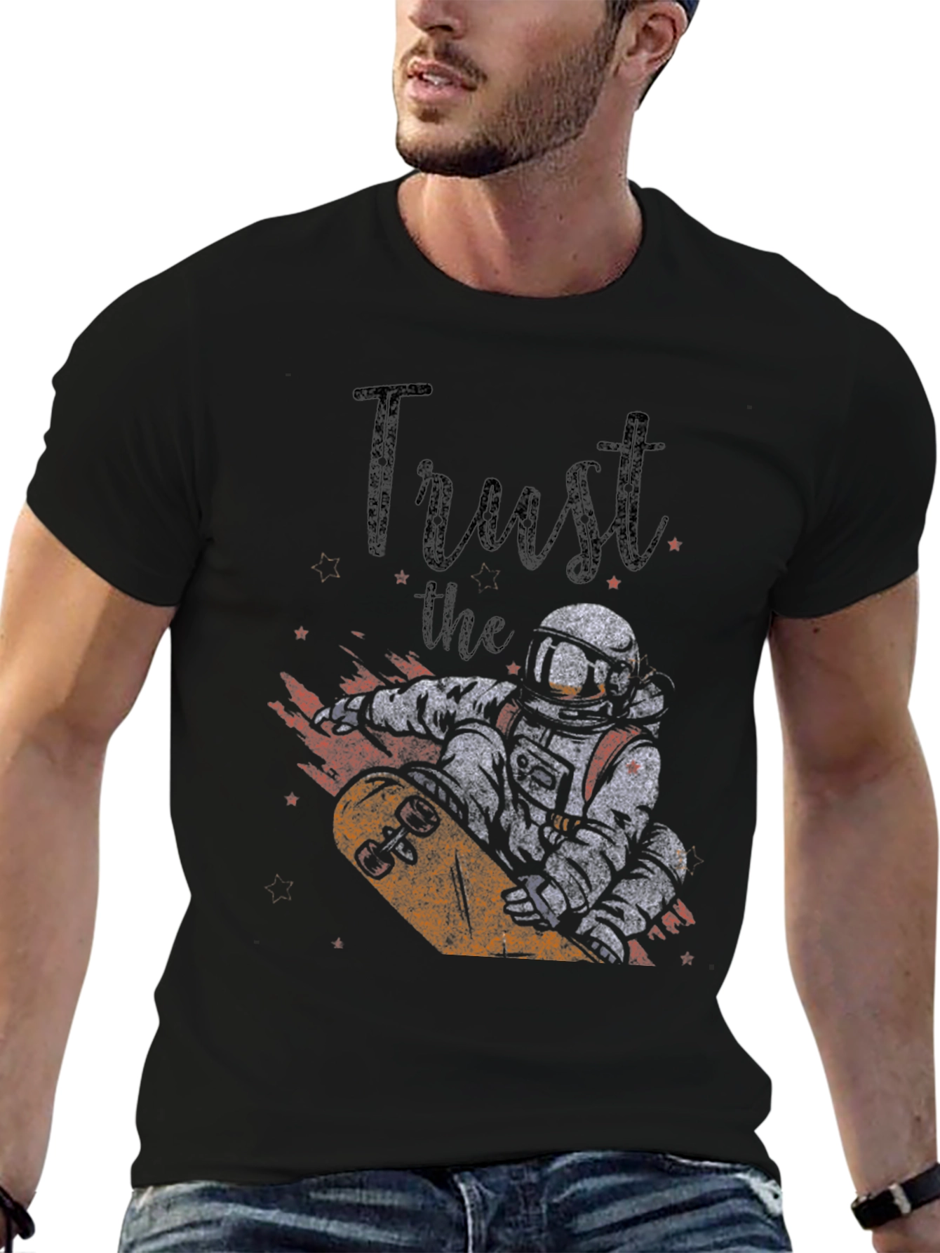 Trust the Process T-Shirt - Astronaut Skateboard
