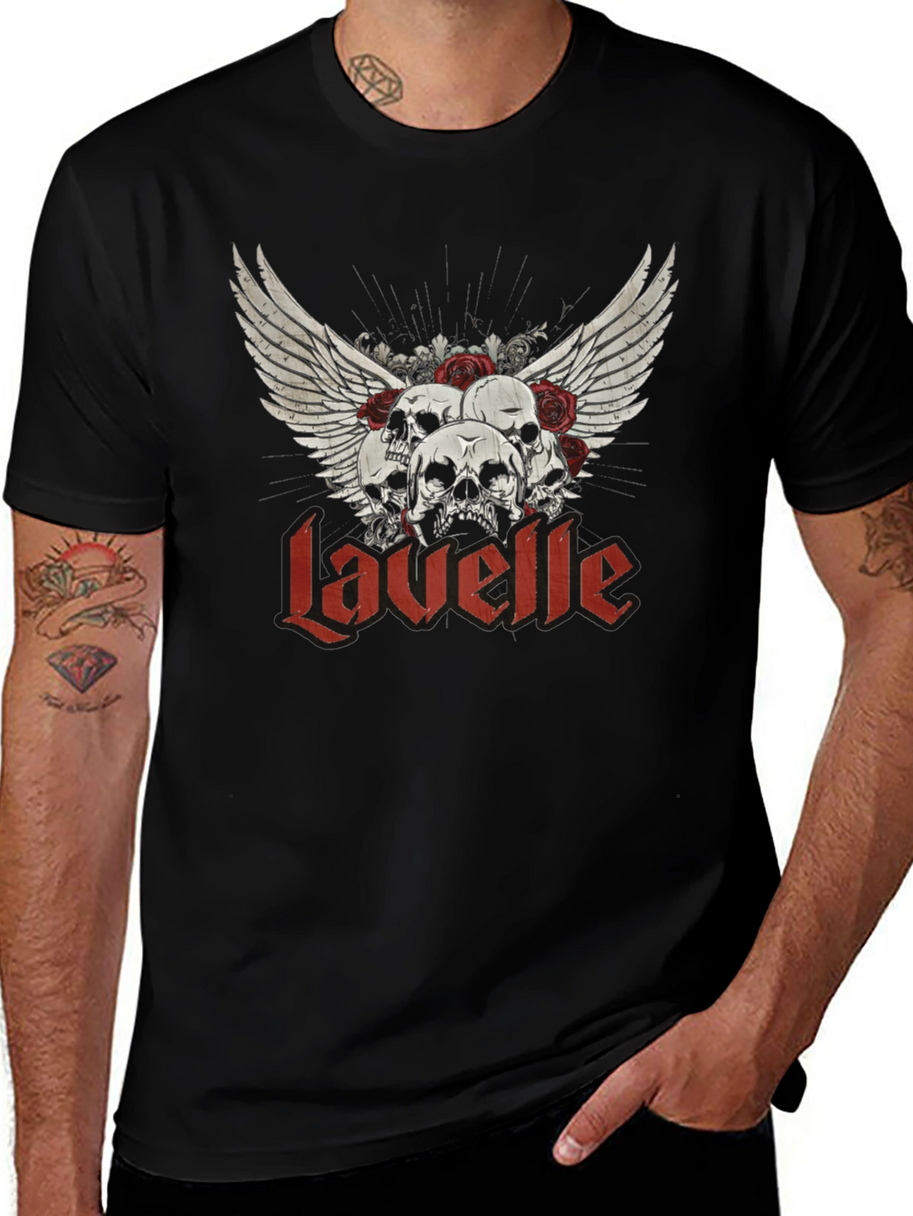 Lavelle Skull Winged Graphic T-Shirt