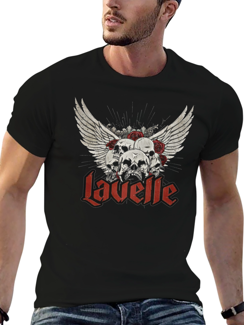 Lavelle Skull Winged Graphic T-Shirt