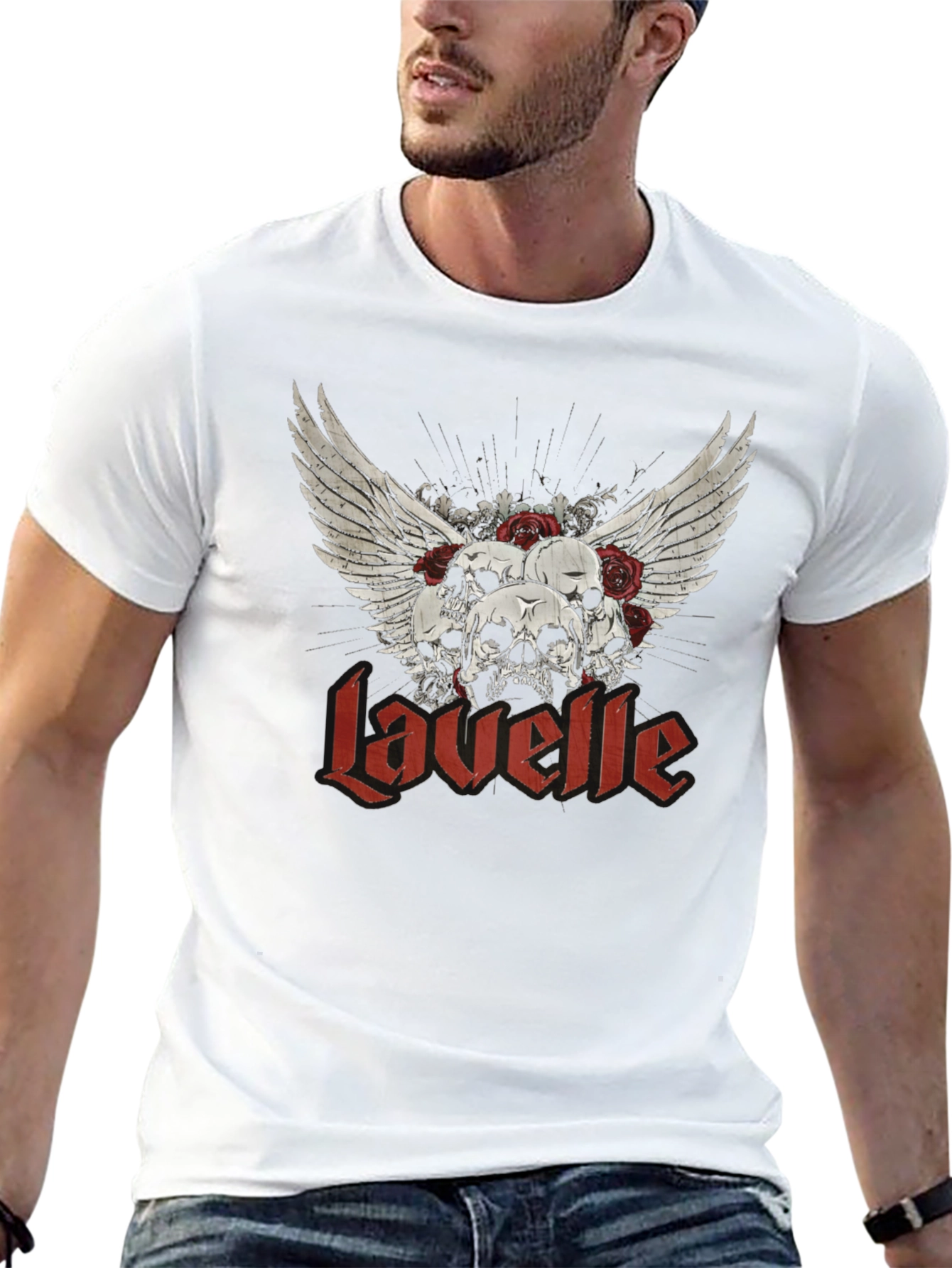 Lavelle Skull Winged Graphic T-Shirt
