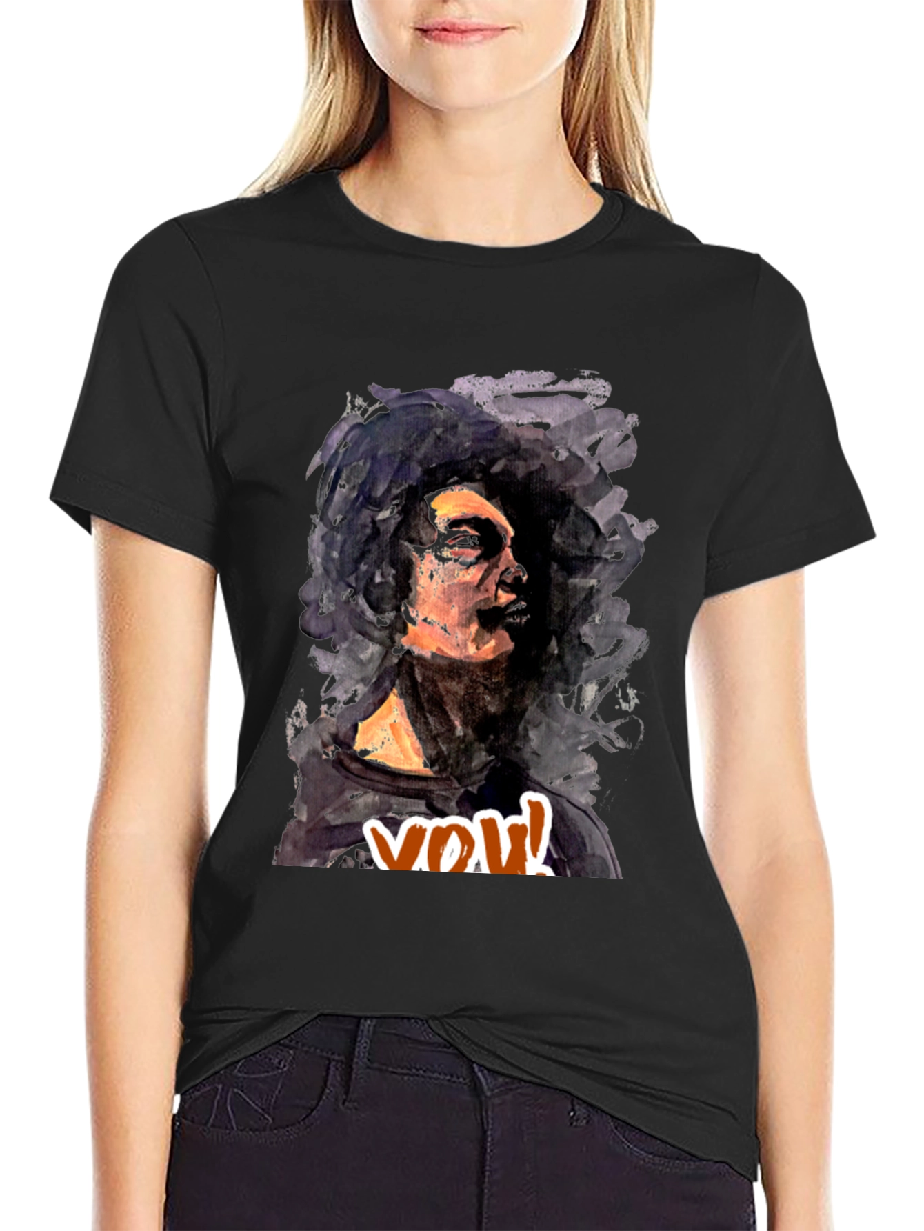 Abstract Art Print Crew Neck Tee