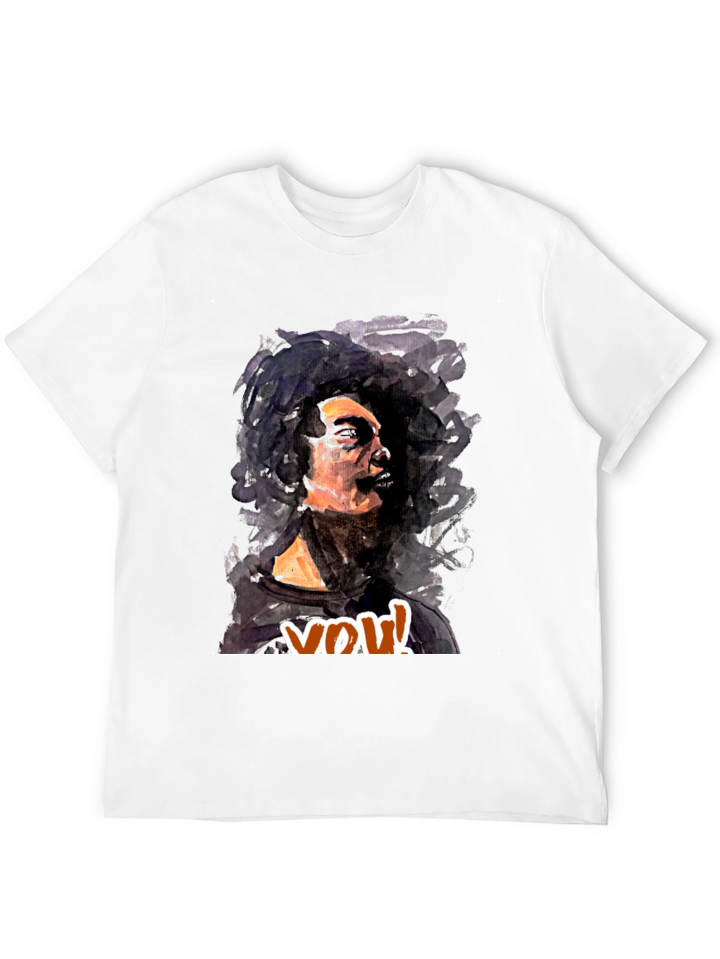 Abstract Art Print Crew Neck Tee