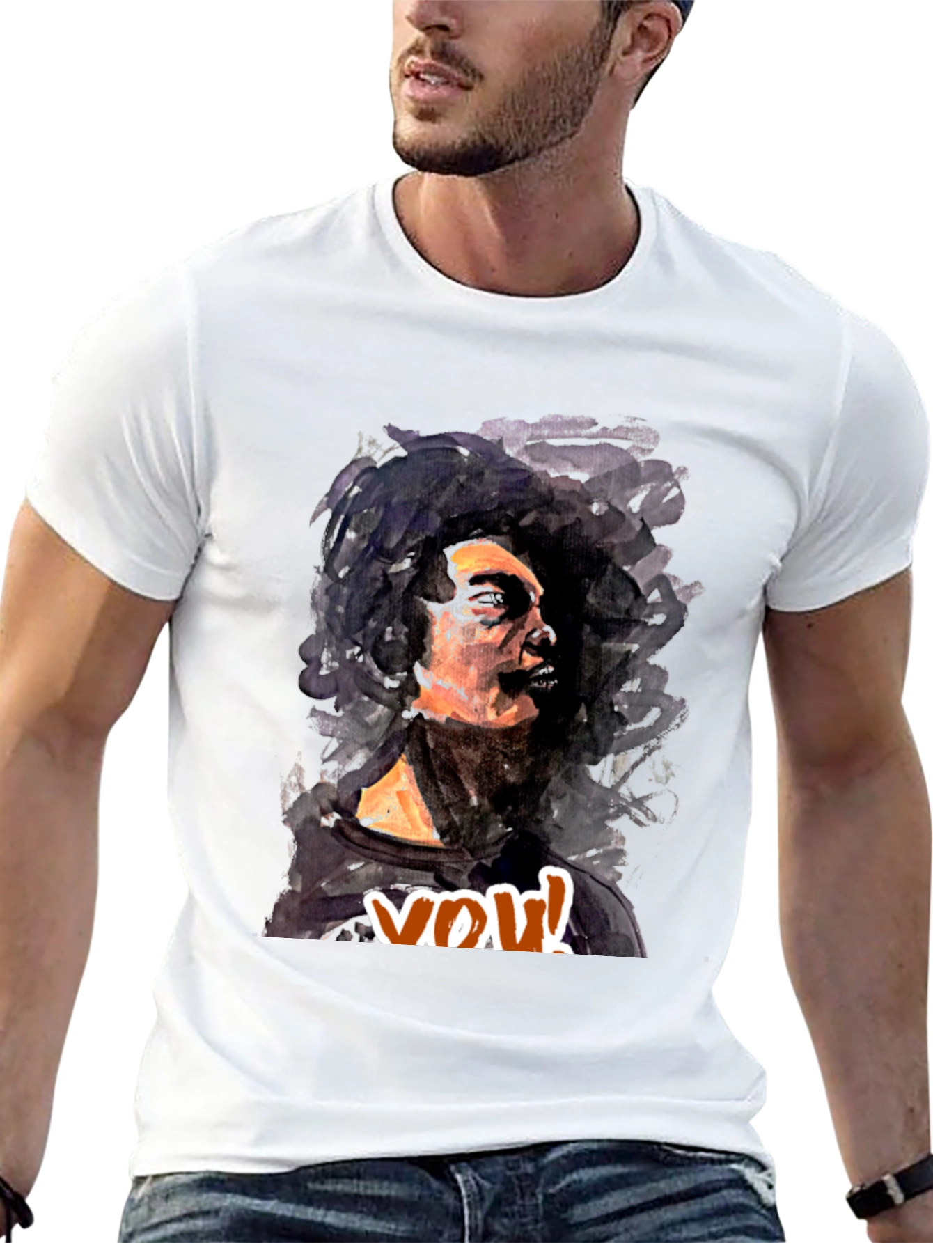 Abstract Art Print Crew Neck Tee