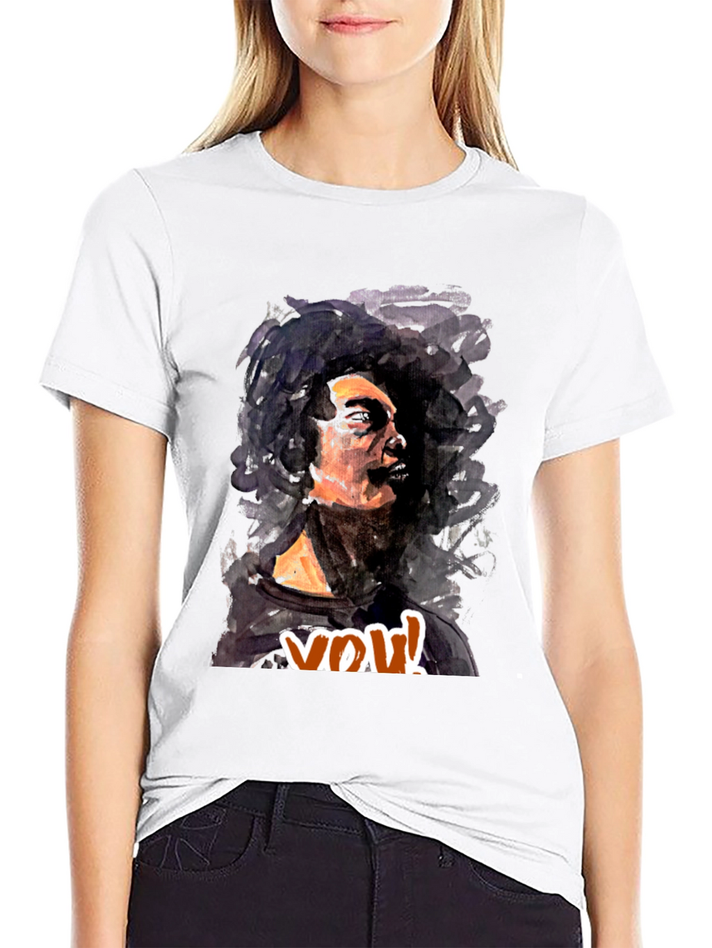 Abstract Art Print Crew Neck Tee