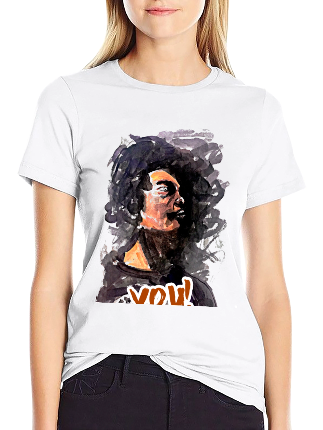 Abstract Art Print Crew Neck Tee