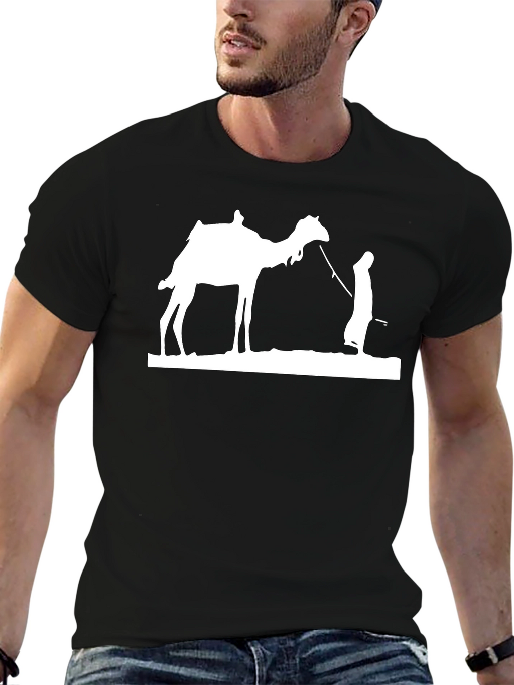 Camel Silhouette Black T-Shirt