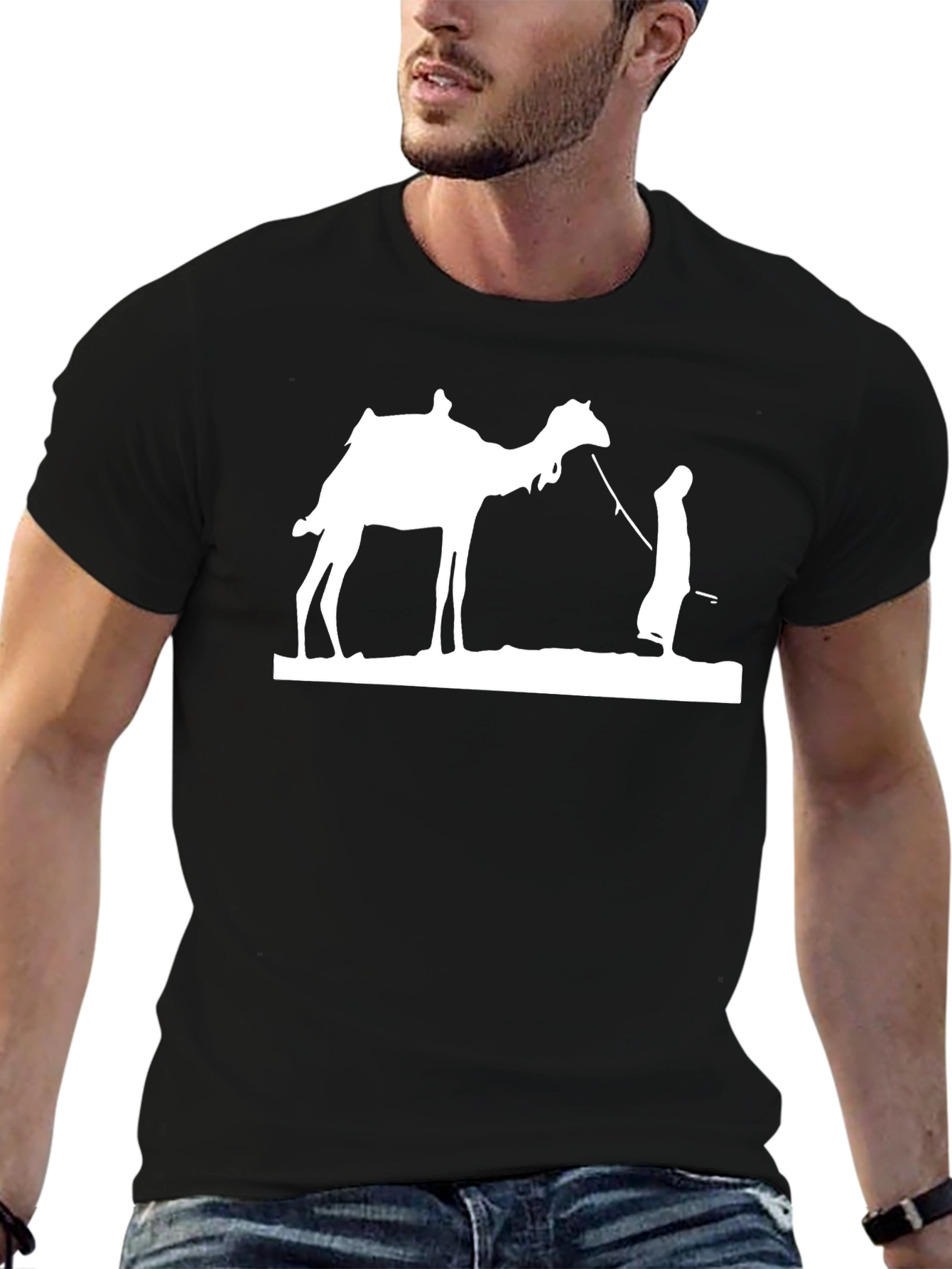 Camel Silhouette Black T-Shirt