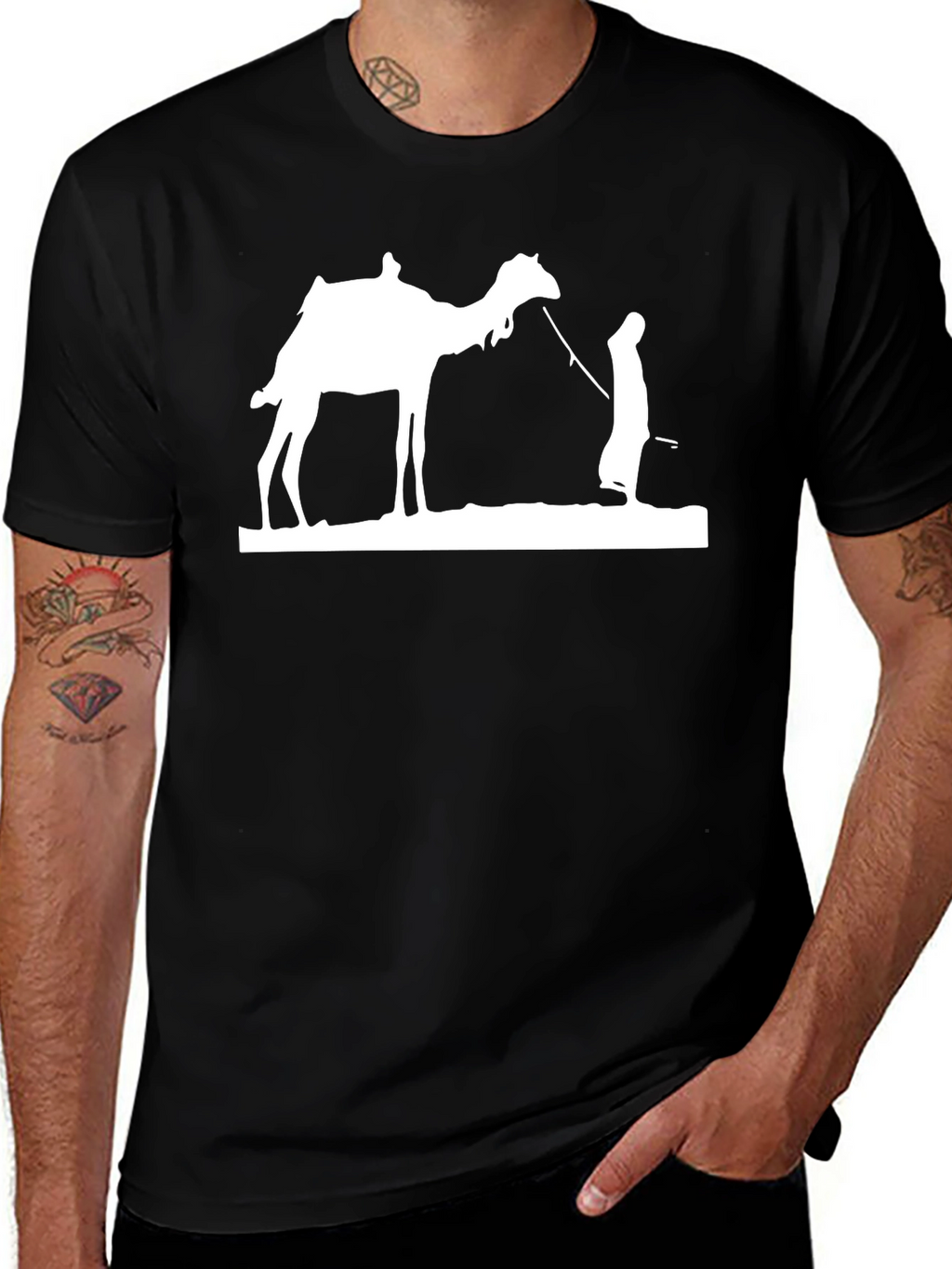 Camel Silhouette Black T-Shirt