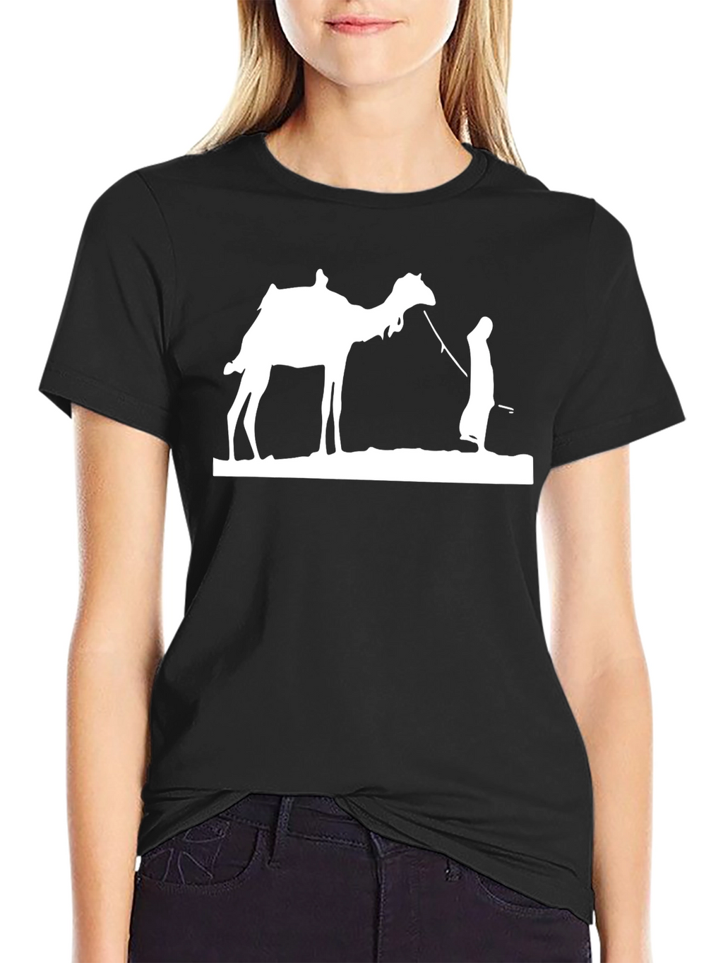 Camel Silhouette Black T-Shirt