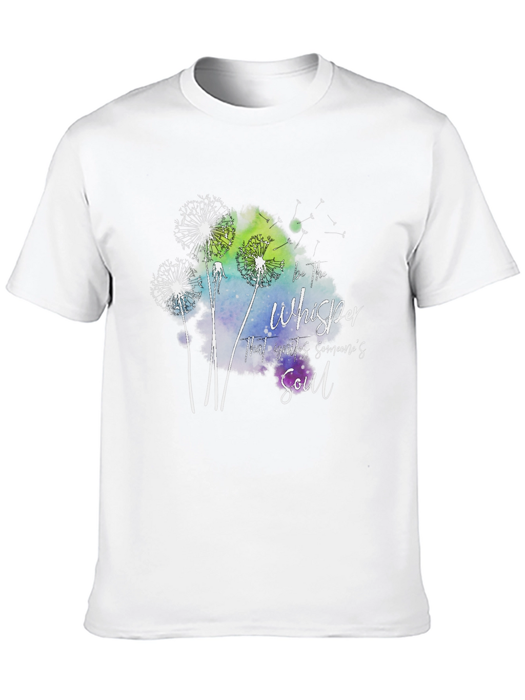 Dandelion Whisper Soul Graphic Black T-Shirt