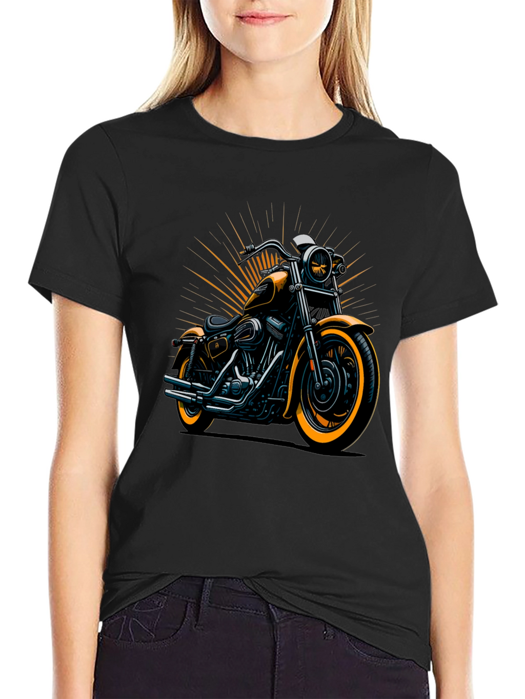 Motorcycle Graphic Tee - Cool Biker Design