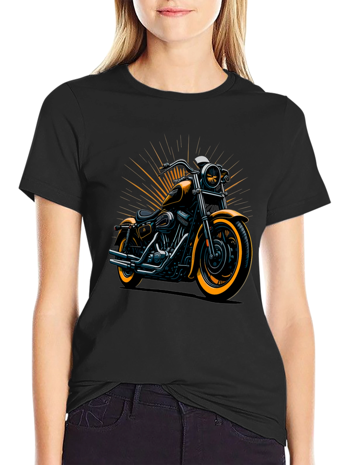 Motorcycle Graphic Tee - Cool Biker Design
