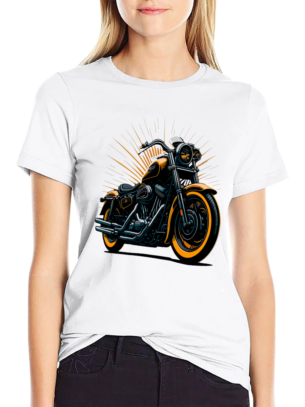 Motorcycle Graphic Tee - Cool Biker Design