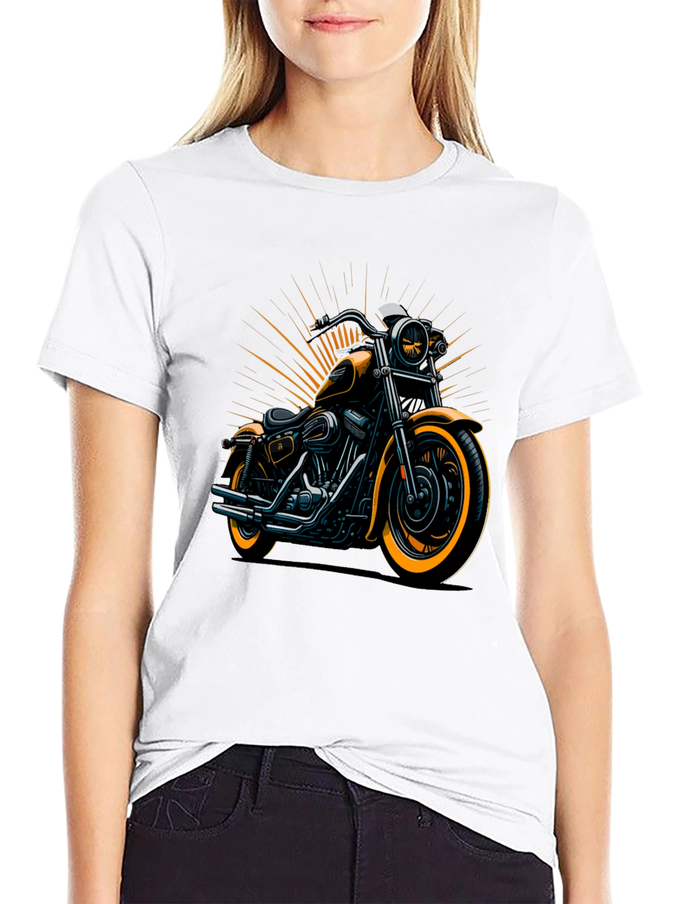 Motorcycle Graphic Tee - Cool Biker Design