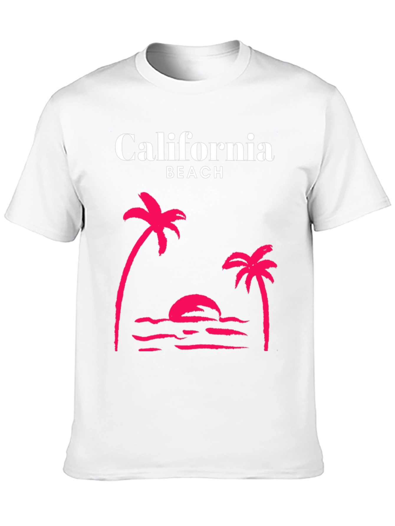California Beach Palm Tree Graphic Tee
