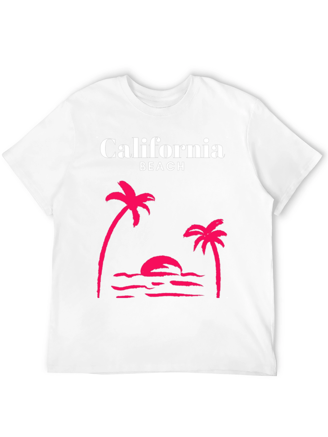 California Beach Palm Tree Graphic Tee