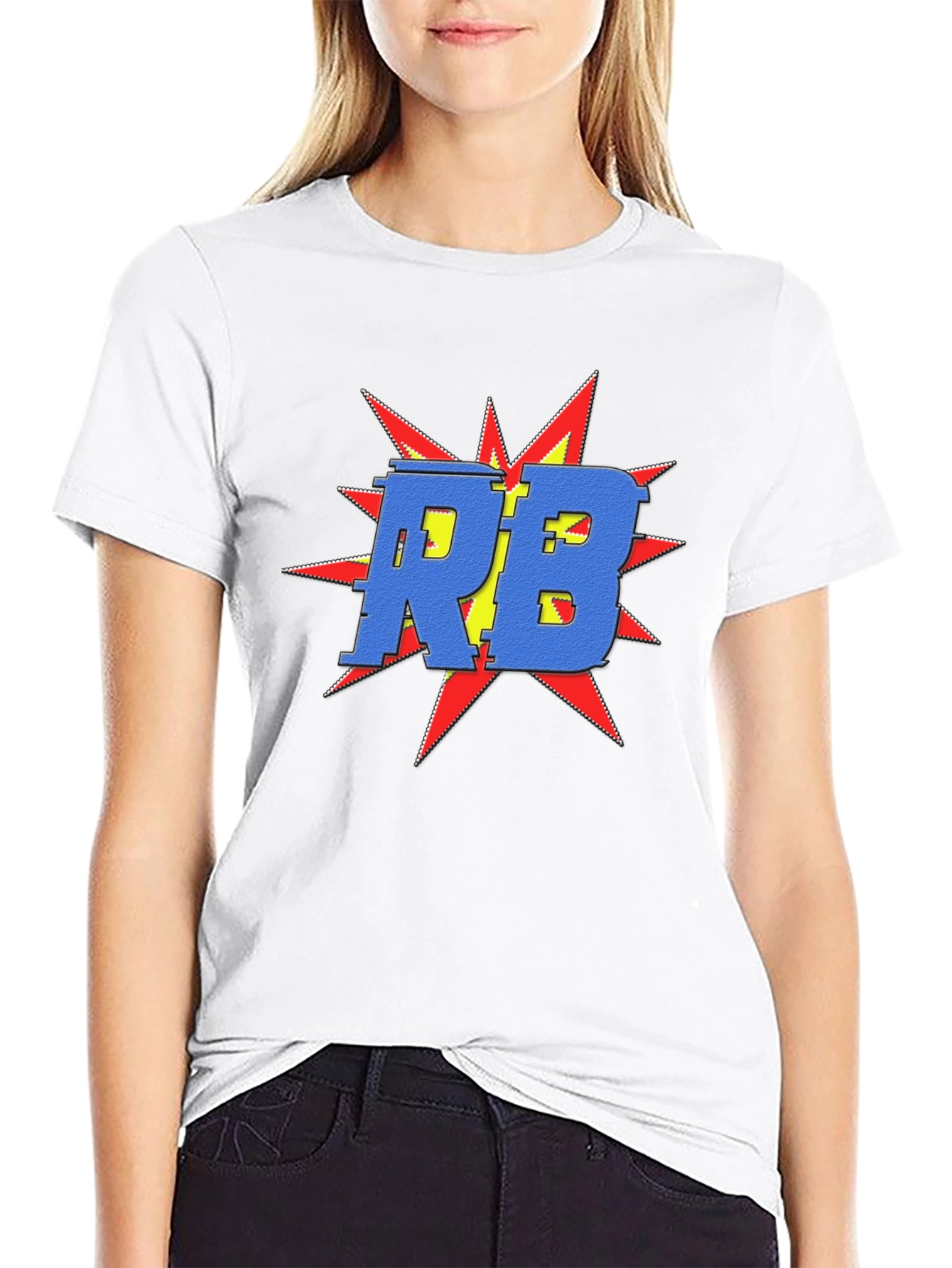 Bold RB Graphic Tee - Retro Pop Art Shirt