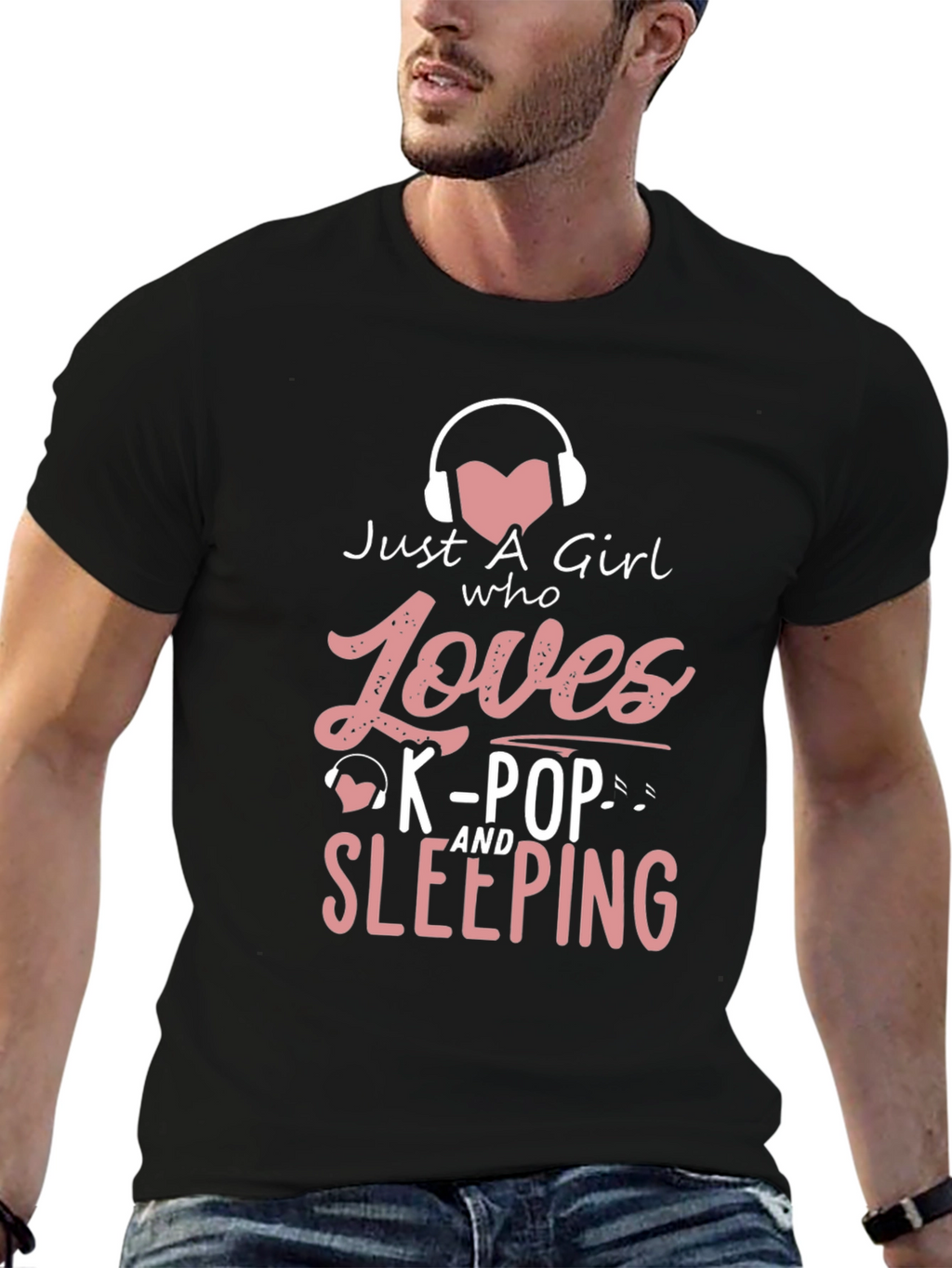 Just A Girl Who Loves K-Pop & Sleeping T-Shirt