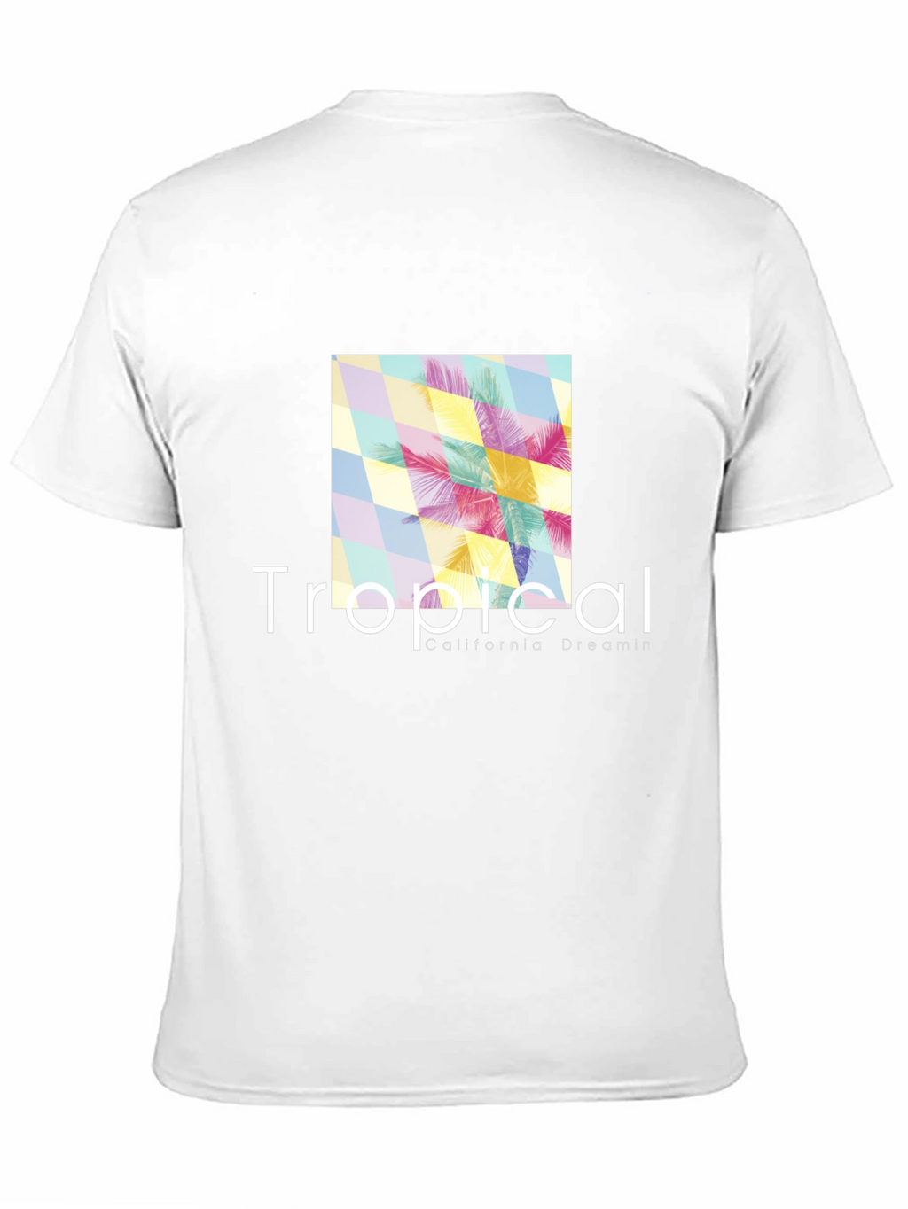 Tropical California Dreamin Black T-Shirt