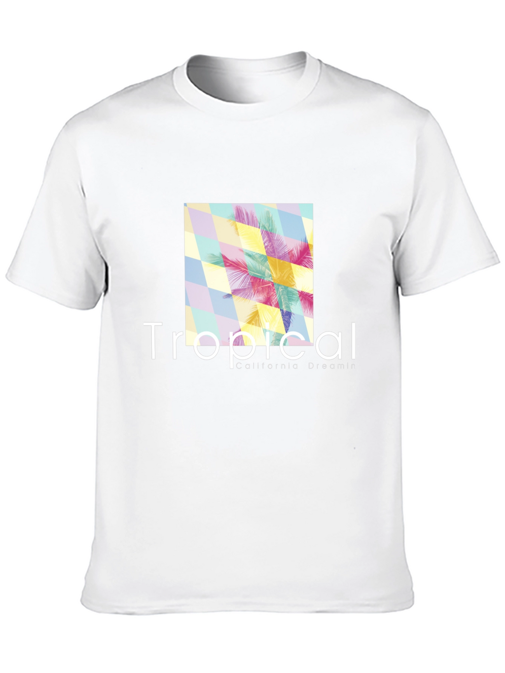 Tropical California Dreamin Black T-Shirt