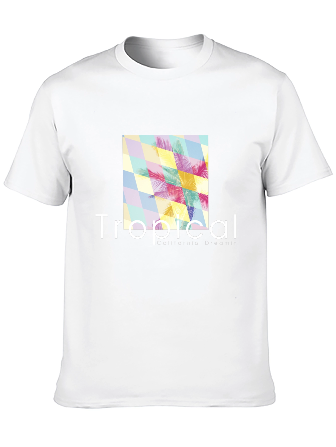 Tropical California Dreamin Black T-Shirt