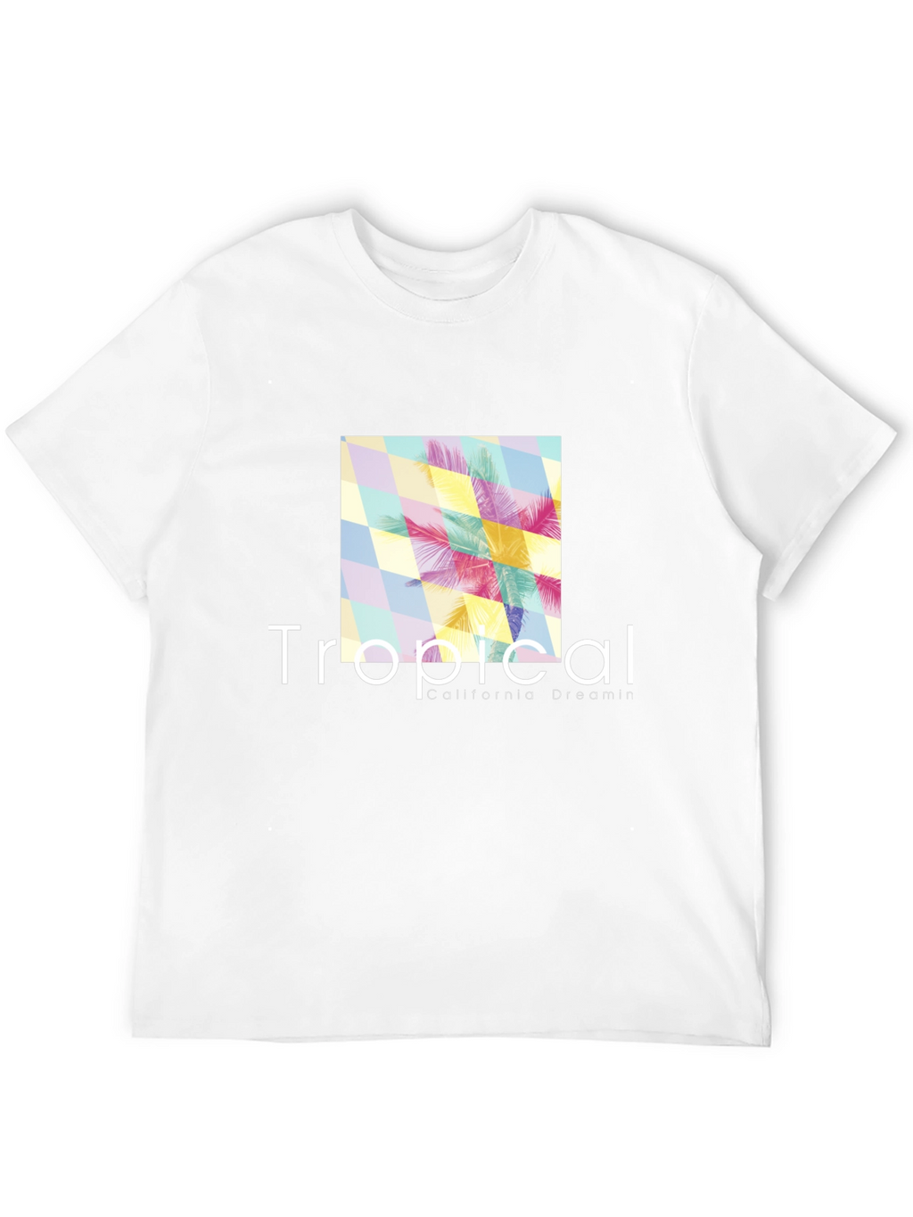 Tropical California Dreamin Black T-Shirt