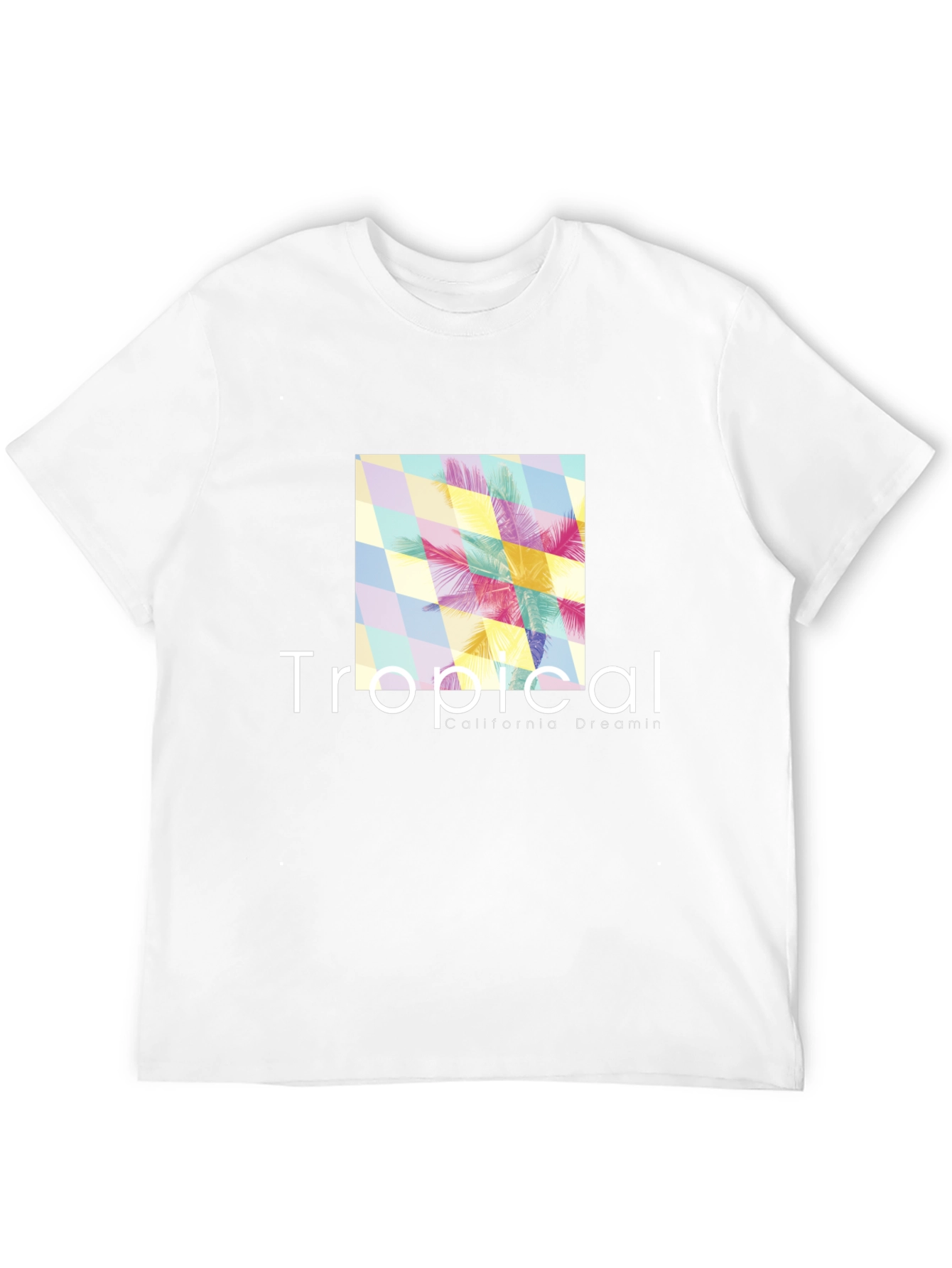 Tropical California Dreamin Black T-Shirt