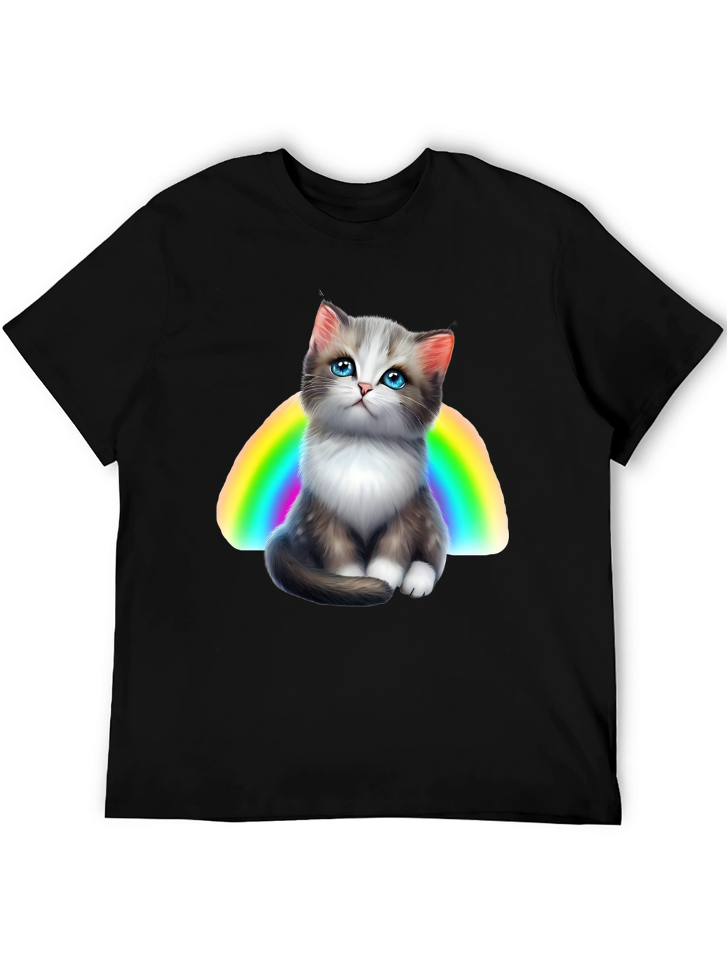 Rainbow Kitten Graphic T-Shirt